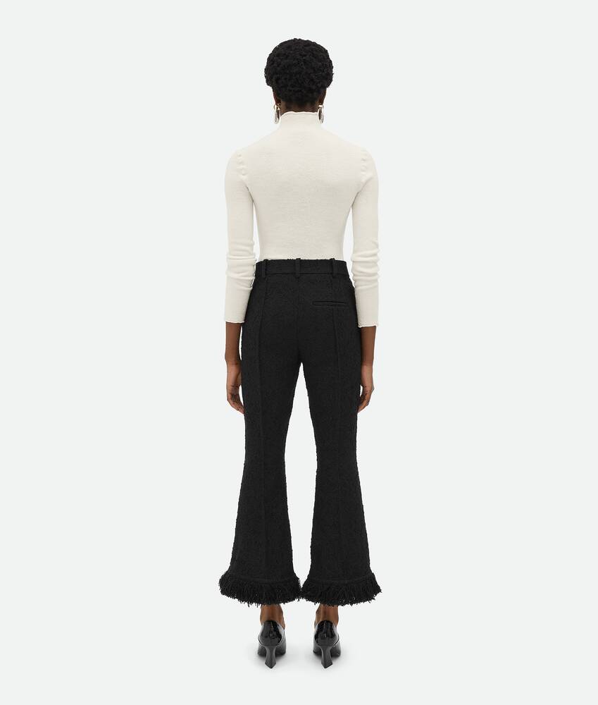 Display a large version of the product image 3 - Light Cotton Tweed Fringed Trousers