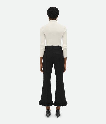 Light Cotton Tweed Fringed Trousers