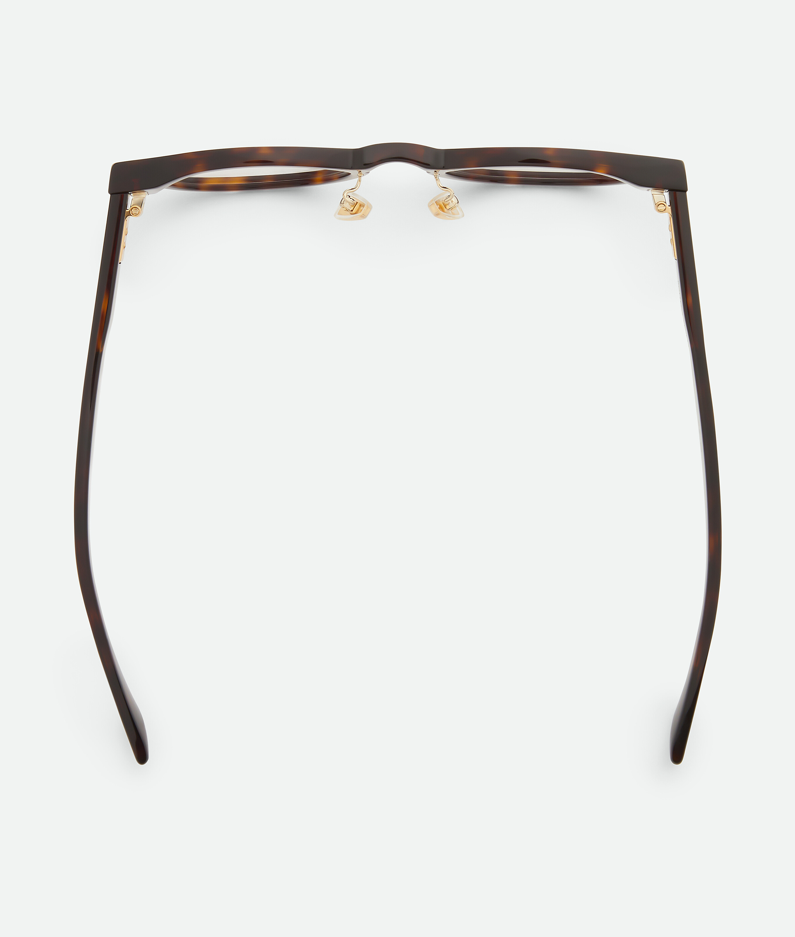 Bottega Veneta Round Frame Mirror In Havana/transparent