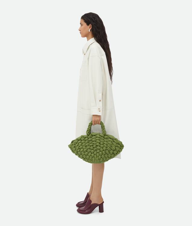 Bottega Veneta® Women's Small Clam in Tea leaf. Shop online now.