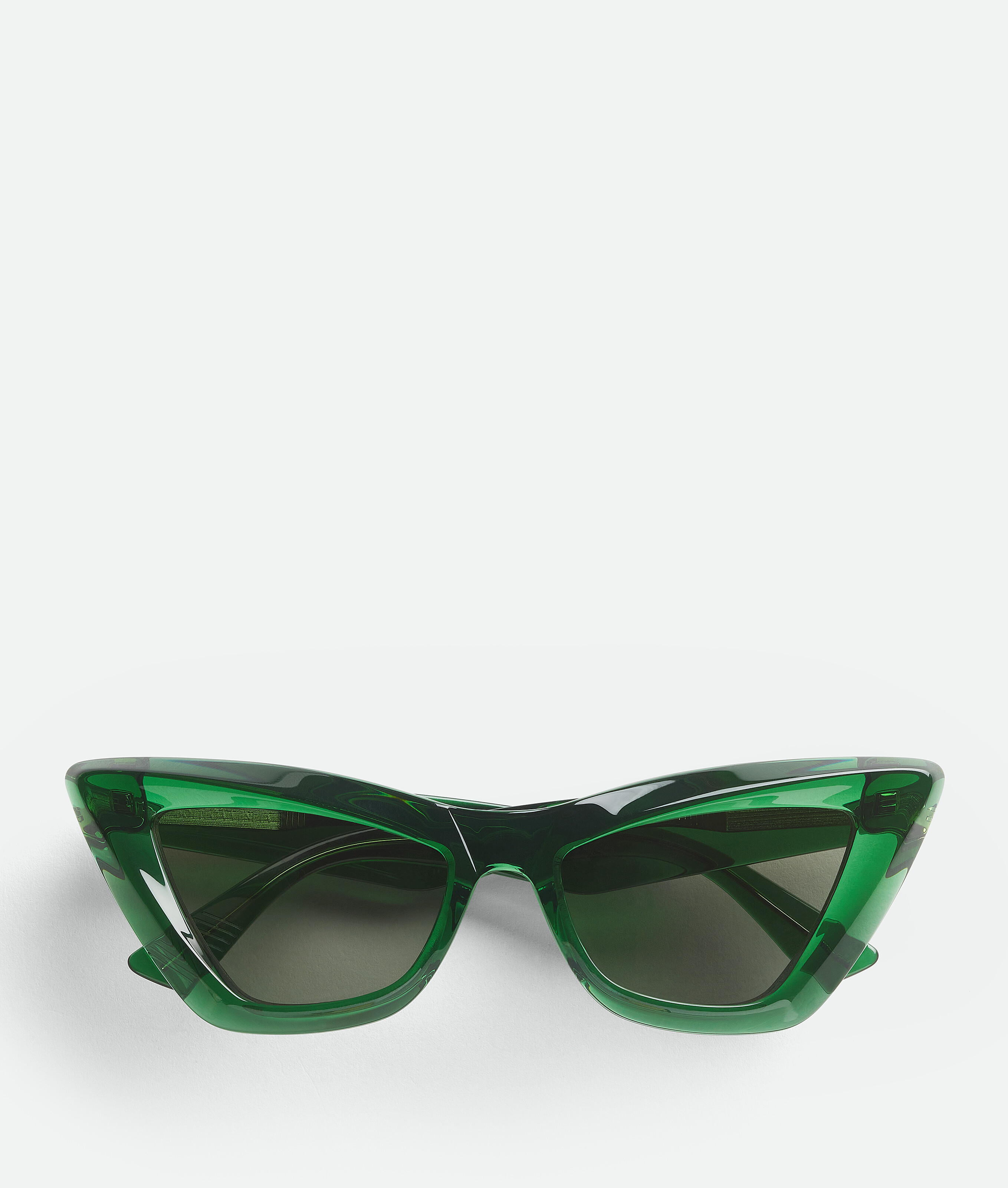 Bottega Veneta Angle Cat-Eye Sunglasses Green/Green (660165V2Q303344) in  Acetate - US