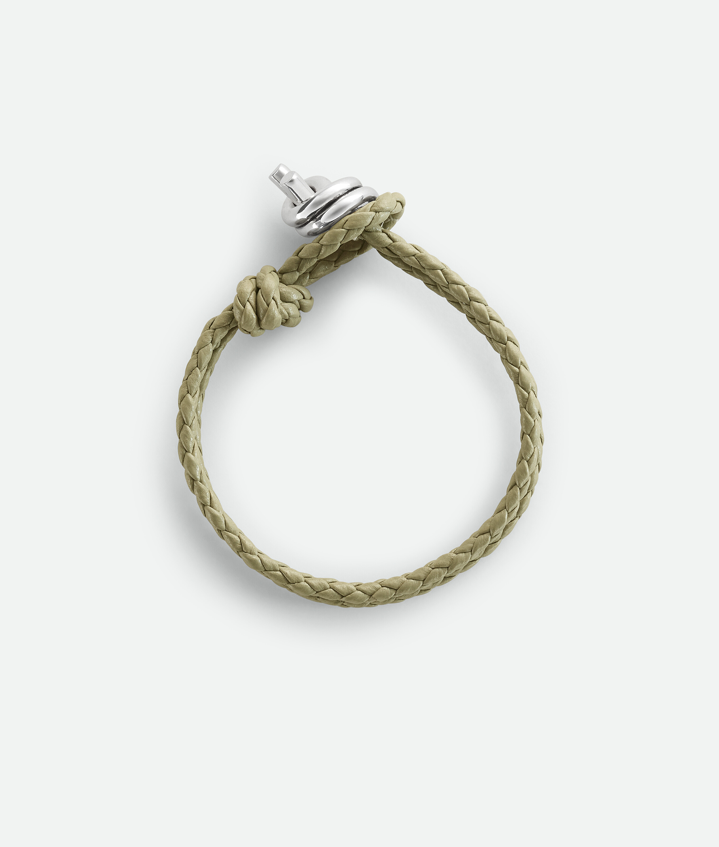 Bottega Veneta Knot Lederarmband In Travertine