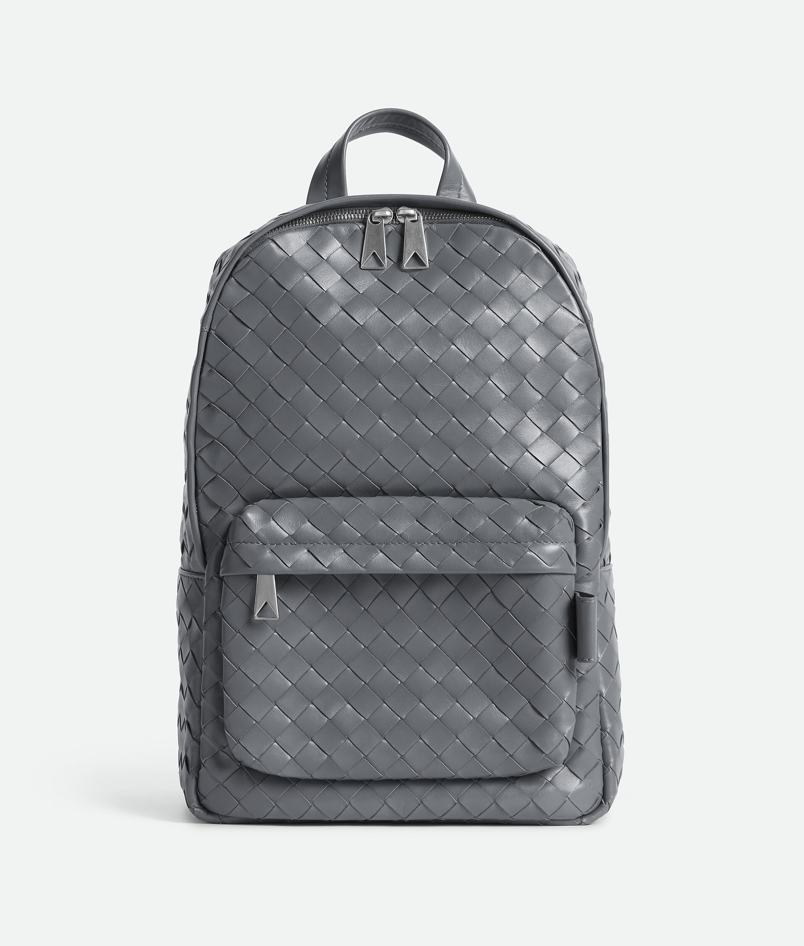 Bottega Veneta Small Intrecciato Backpack In Grey