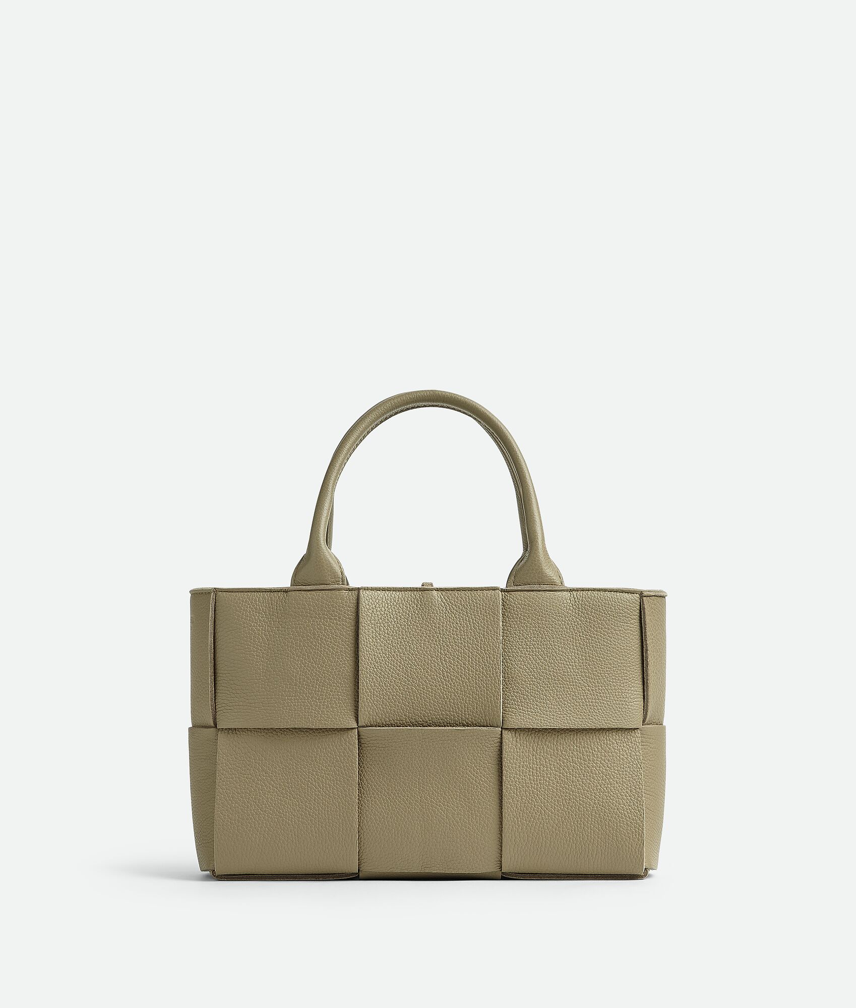 Bottega Small Arco Tote Bag in Porridge. Shop online now.