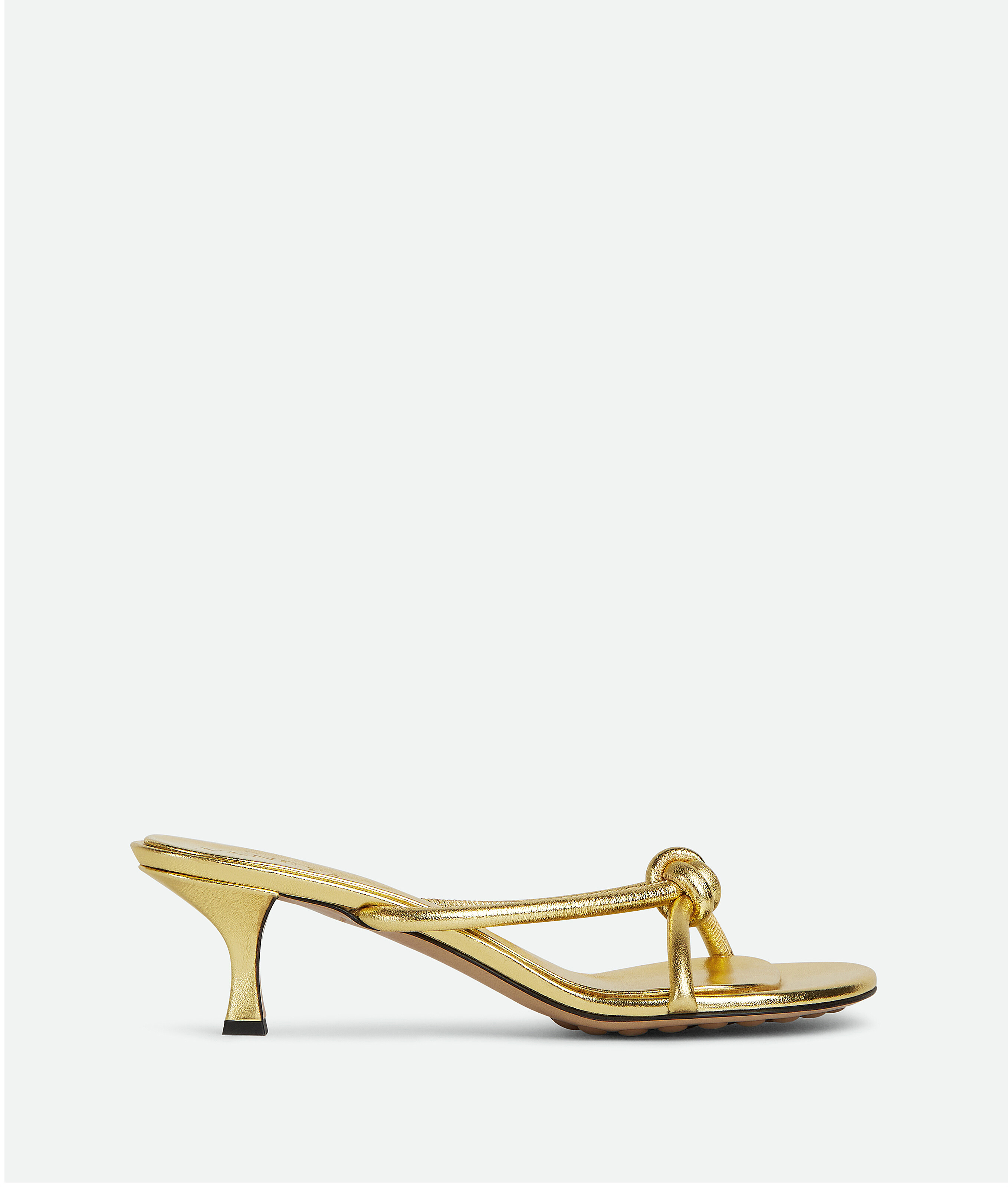 Bottega Veneta Blink 皮质中跟穆勒鞋 In Gold