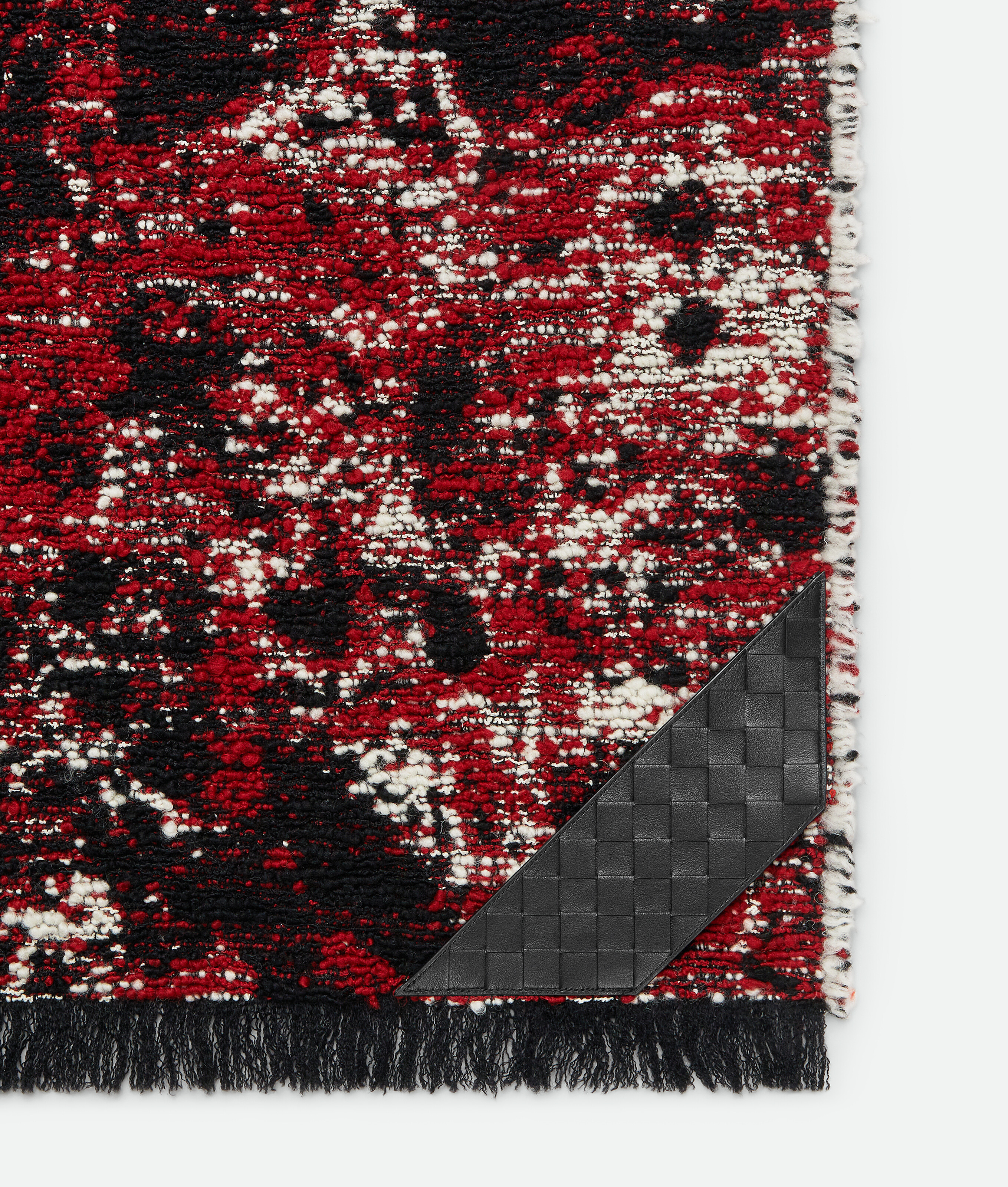 Bottega Veneta Volcanic Bouclè-decke In Red/black/white