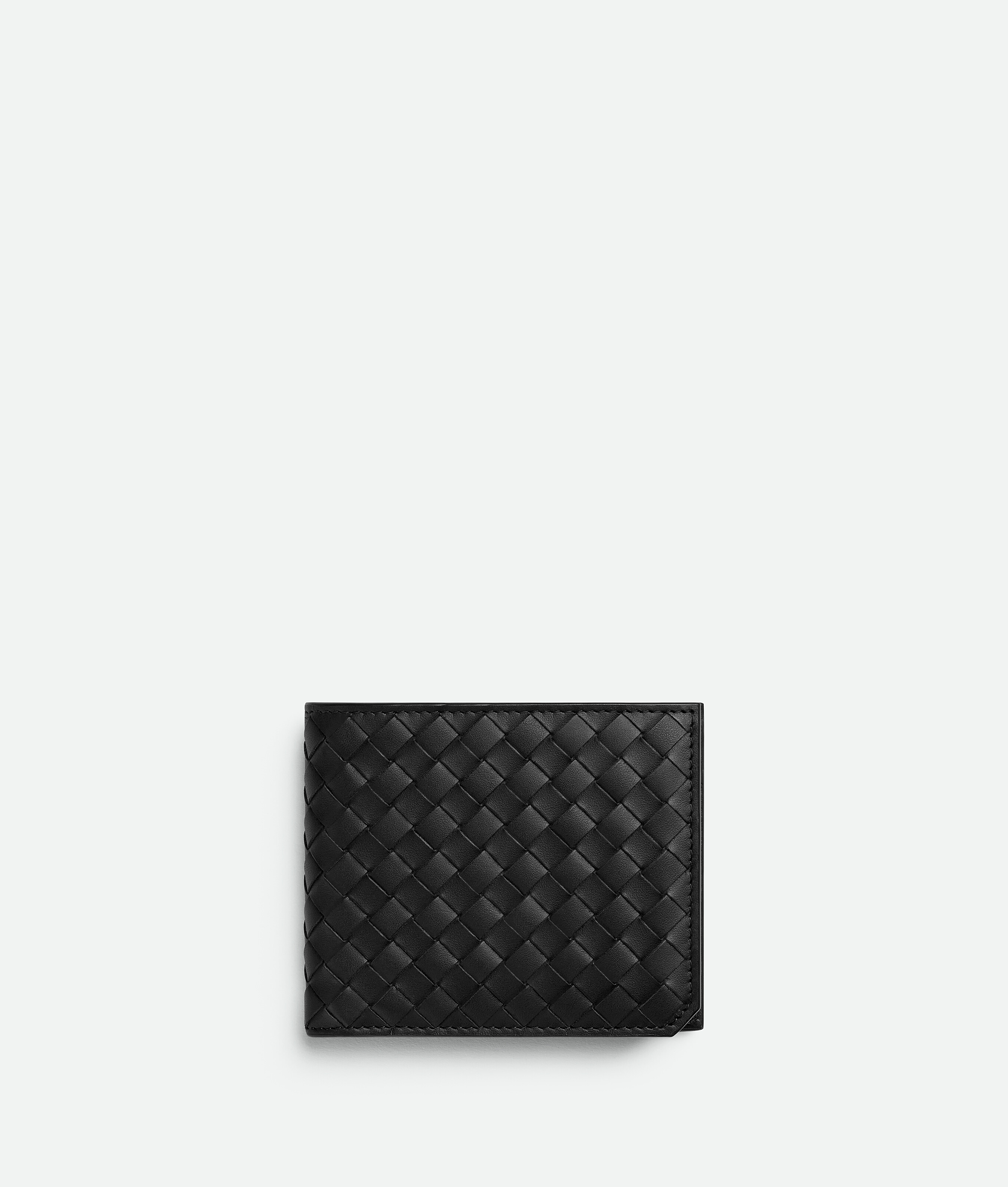 Shop Bottega Veneta Intrecciato Piccolo Bi-fold Wallet With Coin Purse In Black