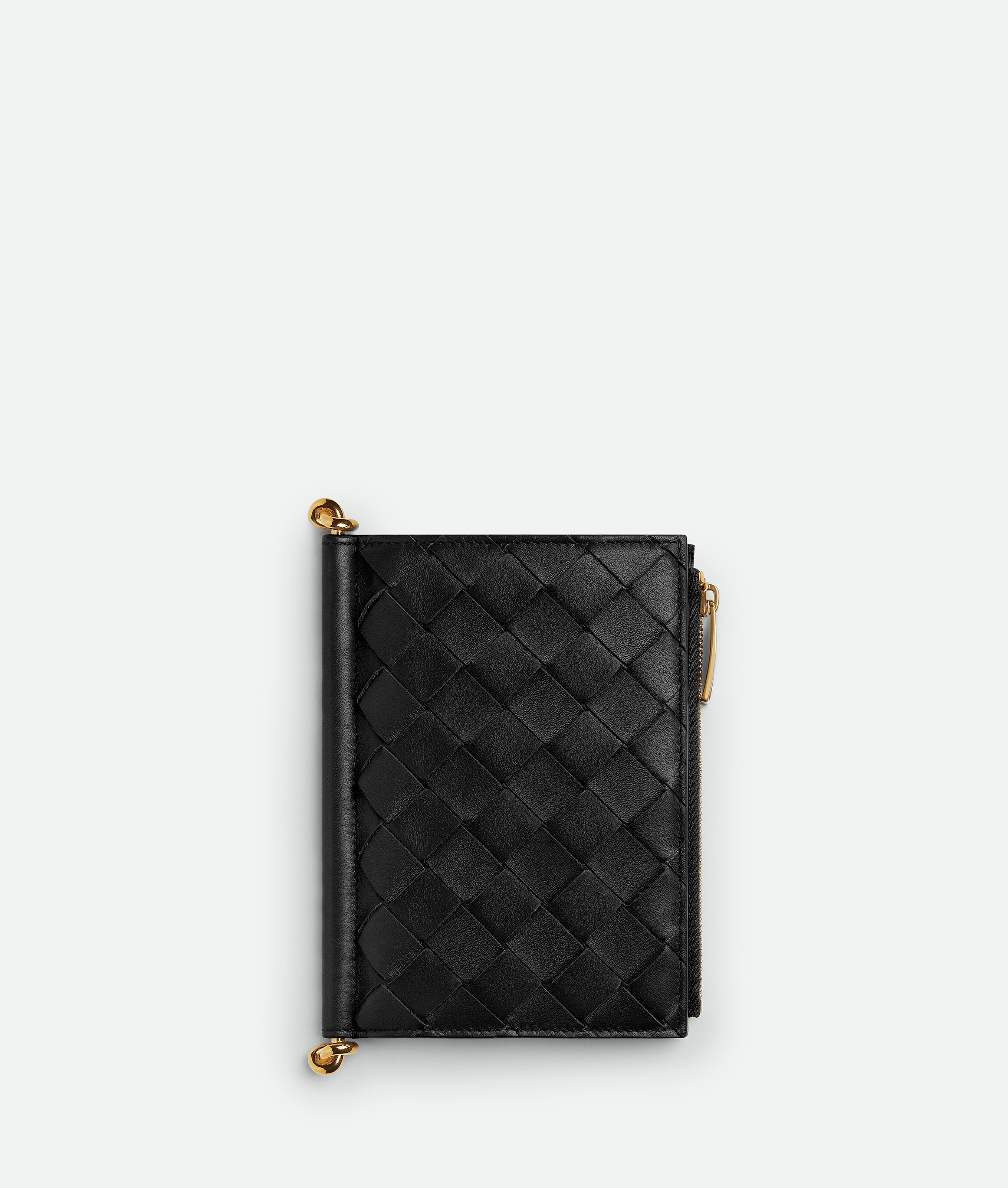 Shop Bottega Veneta Solstice Medium Bi-fold Wallet In Black