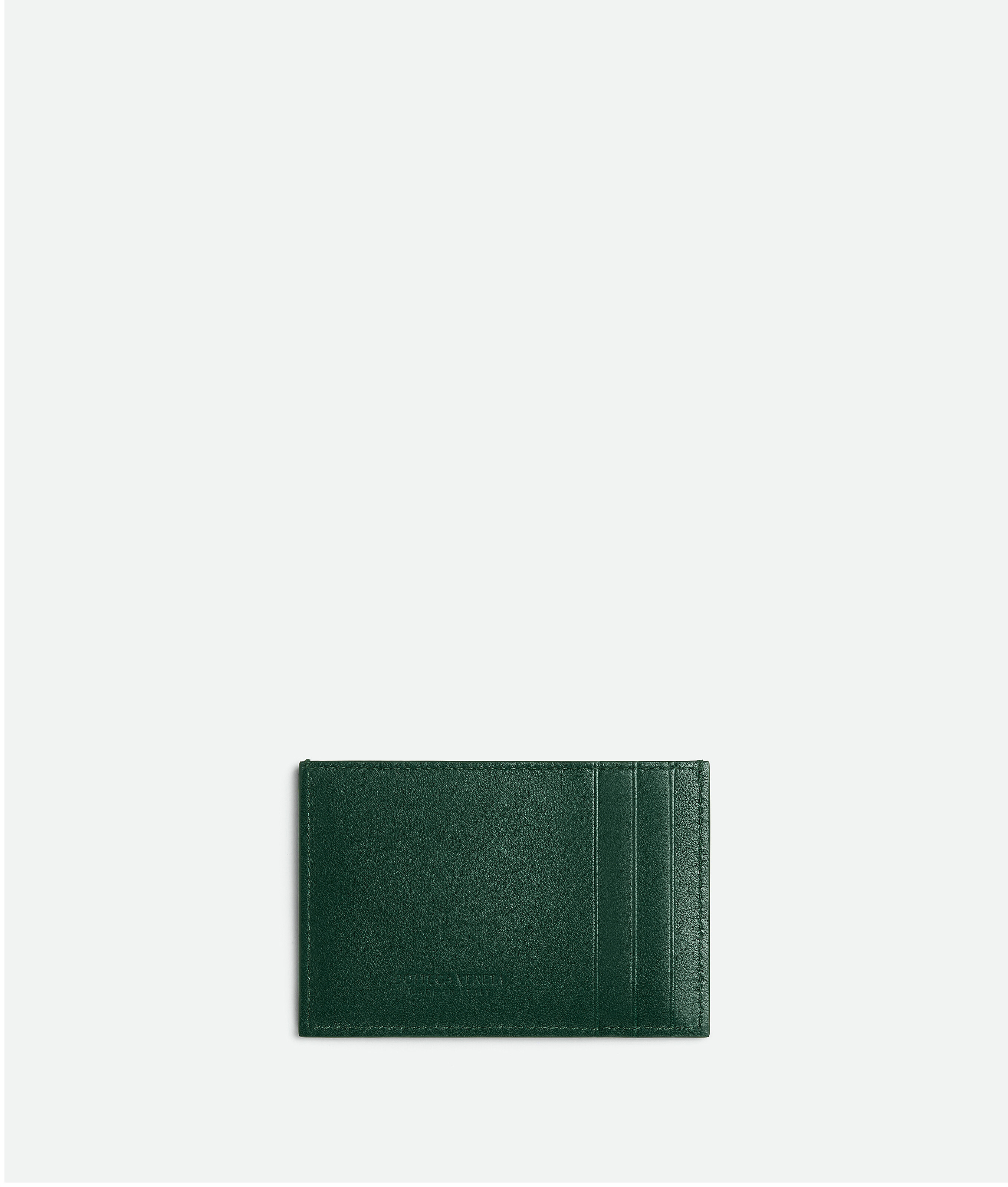 Bottega Veneta Cassette Credit Card Case In Emerald Green