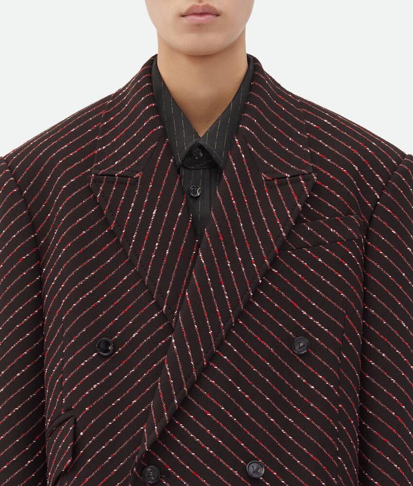 Display a large version of the product image 5 - Diagonal Boucle Pinstripe Coat