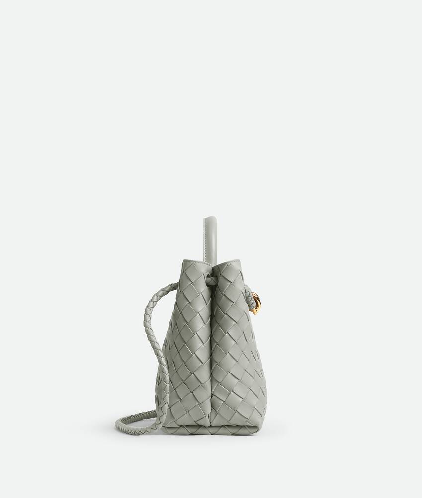 Bottega Veneta Small Loop Bag In Intrecciato Nappa in Gray