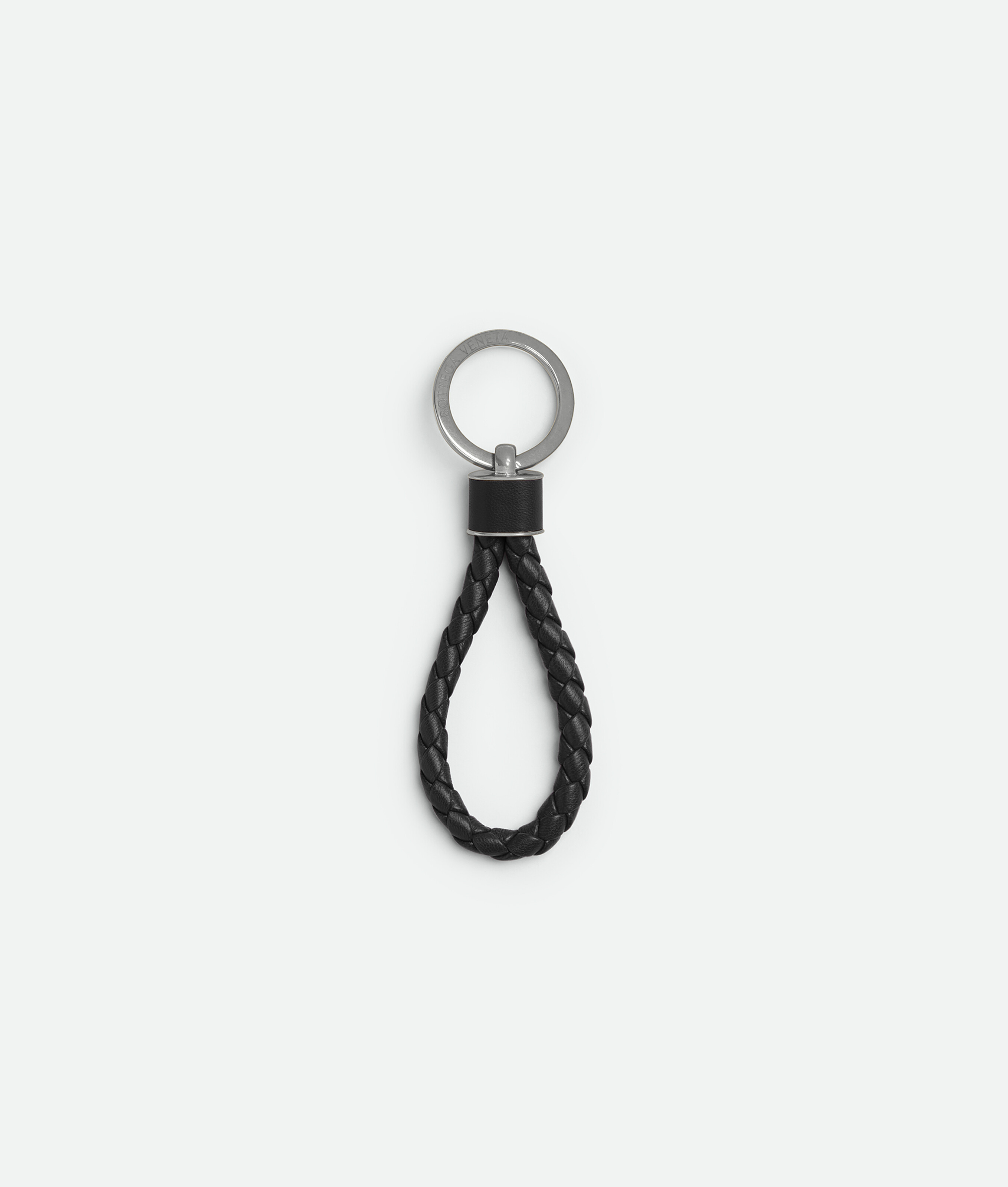 Bottega Veneta Bottega  Veneta Intreccio Key Ring In Black