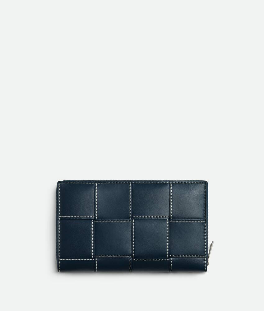 Bottega Veneta® Men's Cassette Zip Around Wallet in Deep blue/natural. Shop  online now.