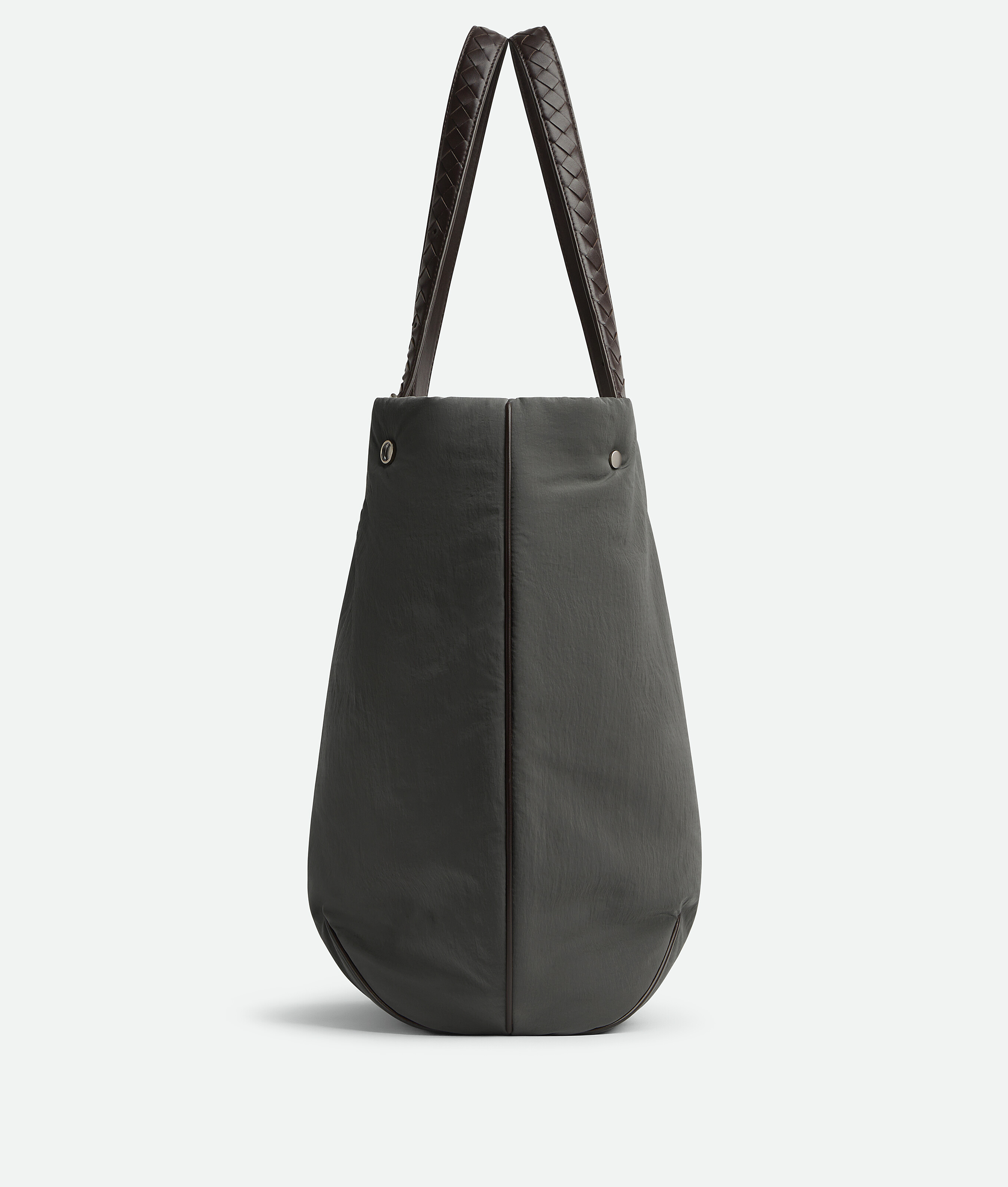 Shop Bottega Veneta Crossroad Buckle Tote In Light Graphite