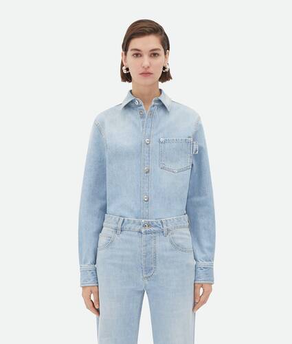 Light-Bleached Denim Shirt