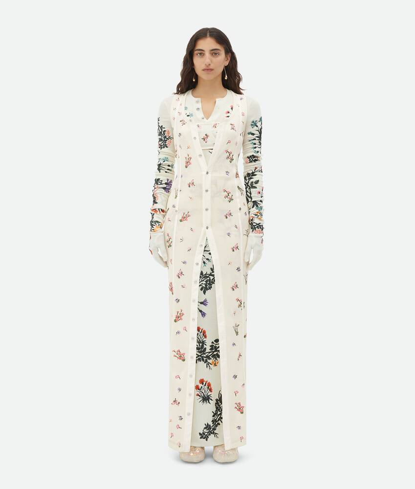 Afficher une grande image du produit 1 - Robe Longue En Laine À Fleurs