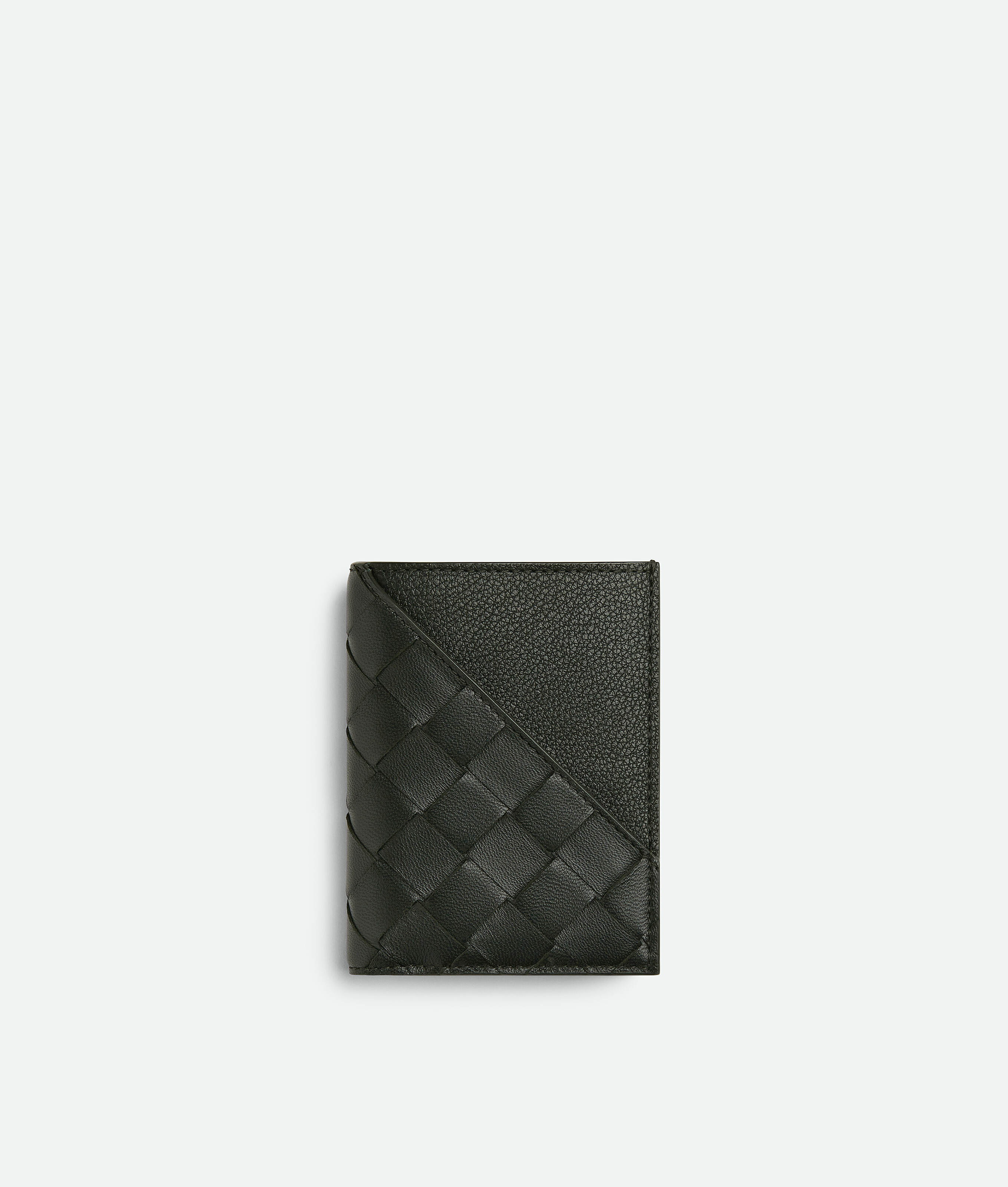 Intrecciato Diagonal Slim Flap Card Case