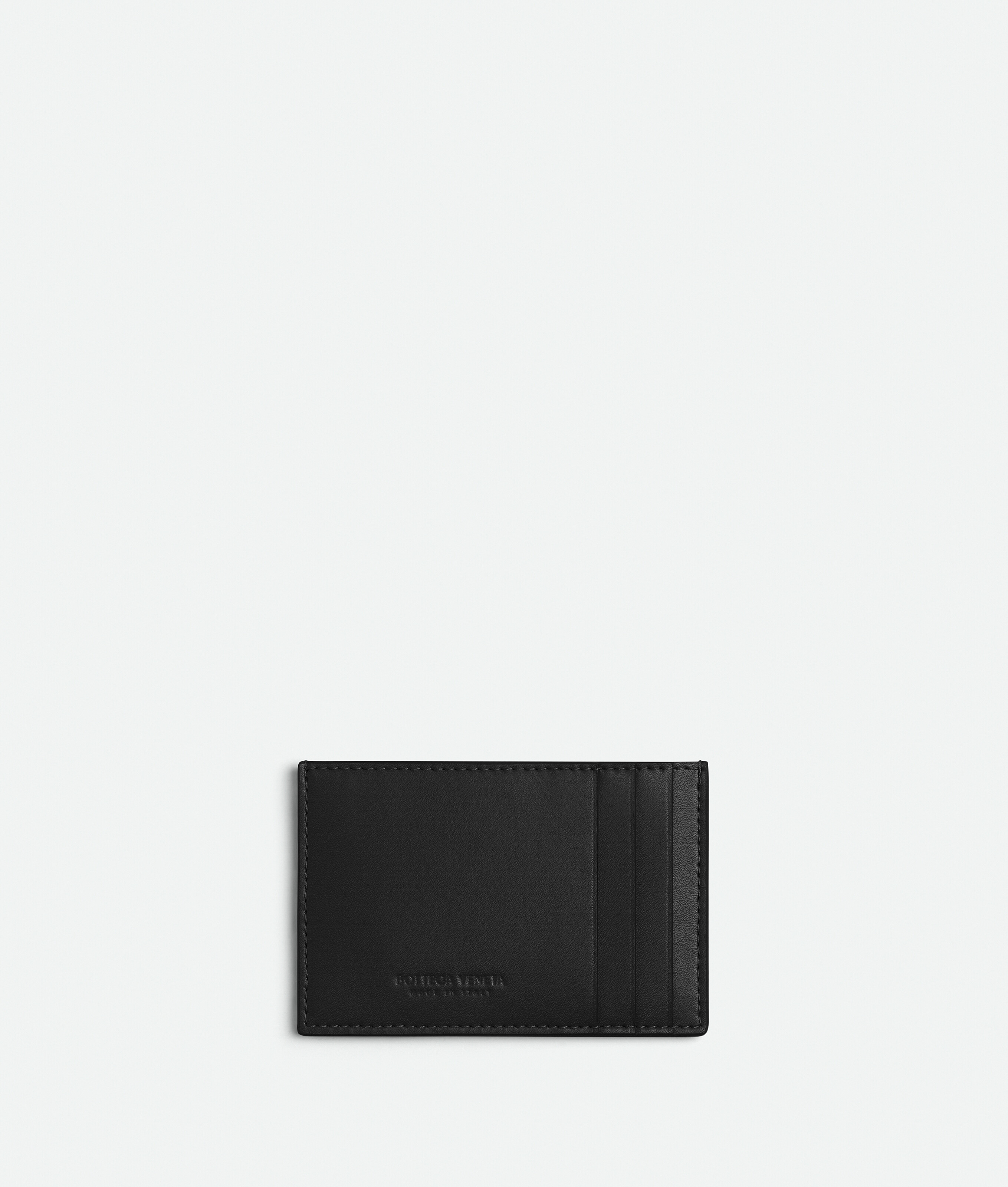 Shop Bottega Veneta Cassette Credit Card Case In Black