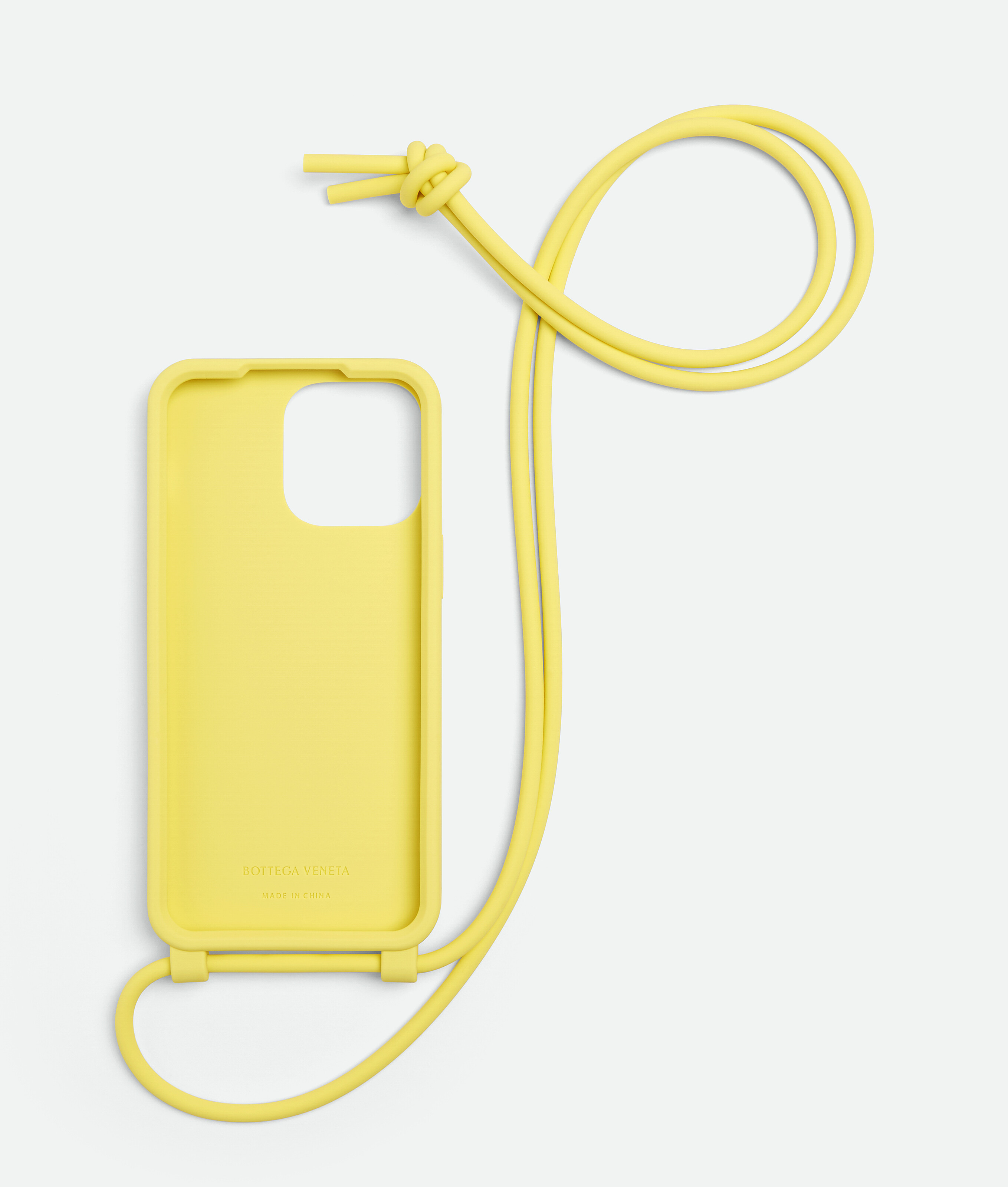 Shop Bottega Veneta Iphone 14 Pro Max Case On Strap In Yellow