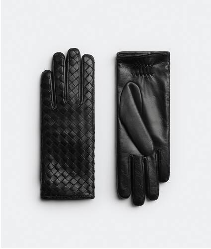 Intrecciato Leather Gloves