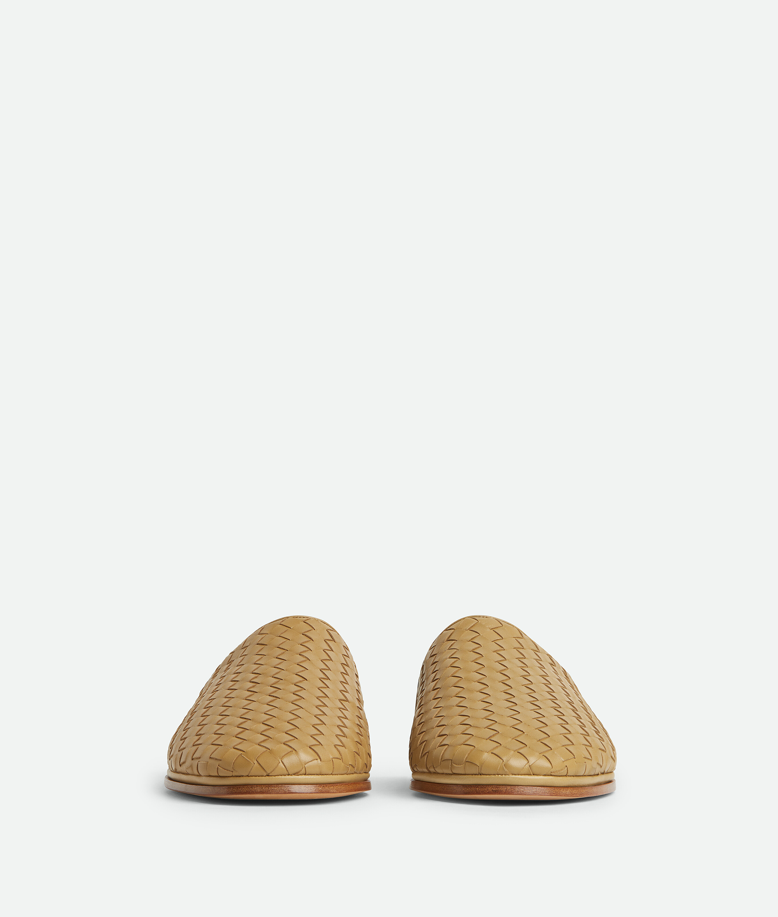 Bottega Veneta Sunday Intrecciato Leather Slides In Dark Praline