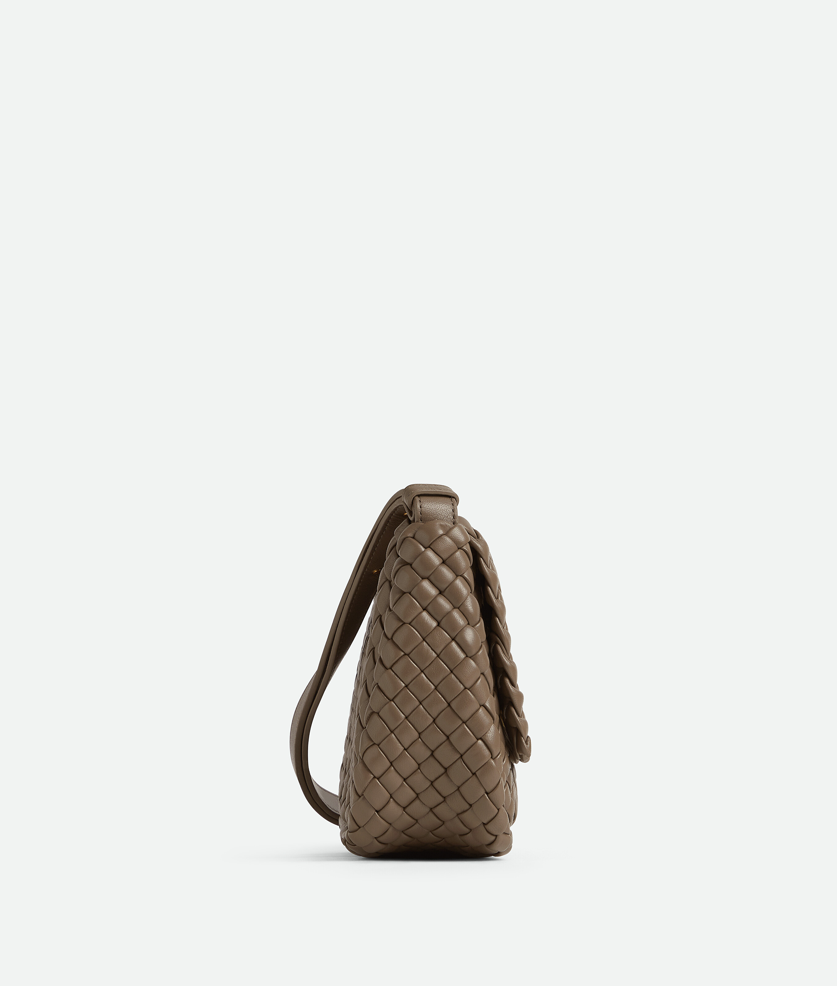 Shop Bottega Veneta Mini Cobble Shoulder Bag In Brown