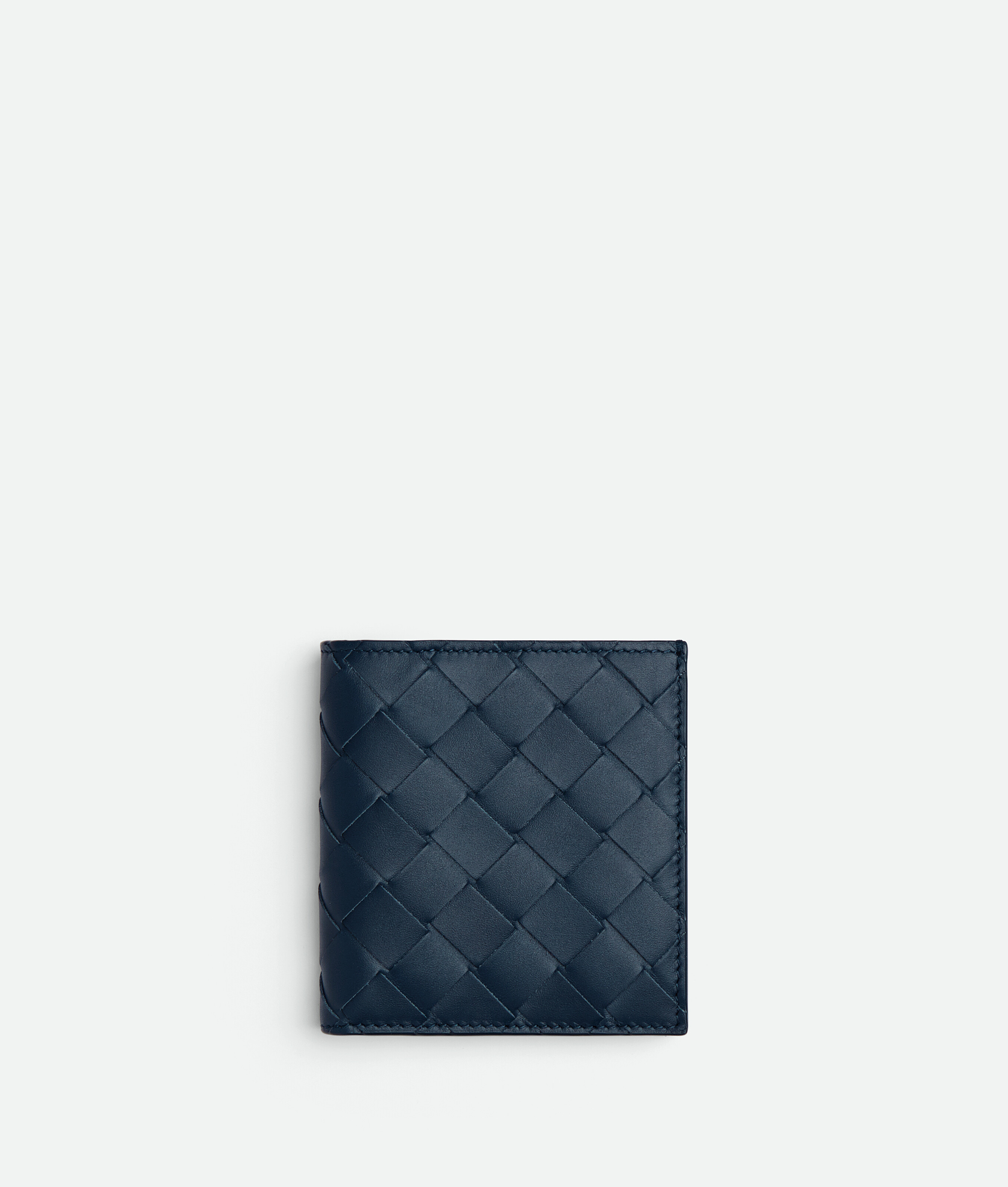 Bottega Veneta Bottega  Veneta Intrecciato Slim Bi-fold Wallet In Blue