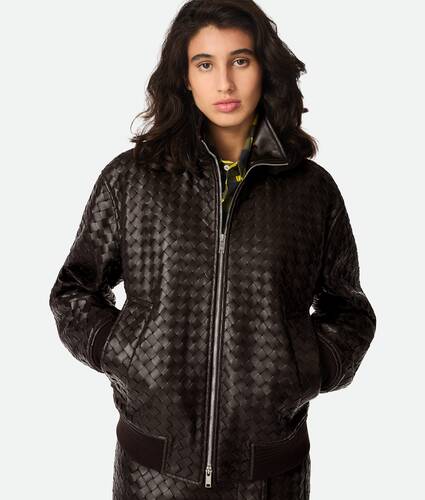 Intrecciato Leather Blouson