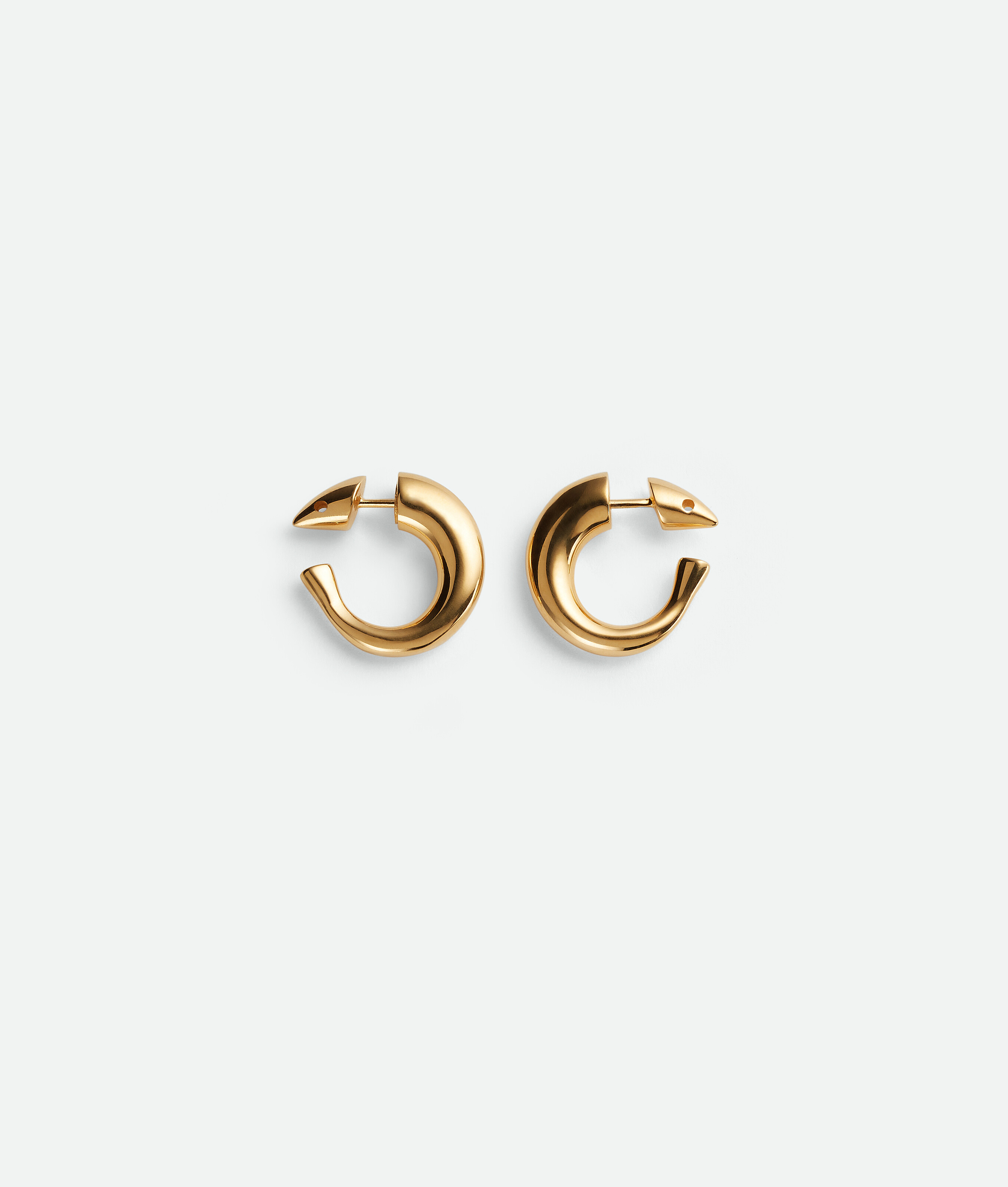 Bottega Veneta Sardine Hoop Earrings In Gold