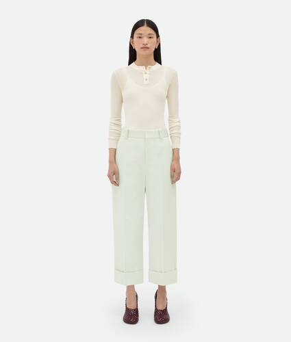 Mostrar una versión grande de la imagen del producto 1 - Pantalones culotte de sarga de algodón