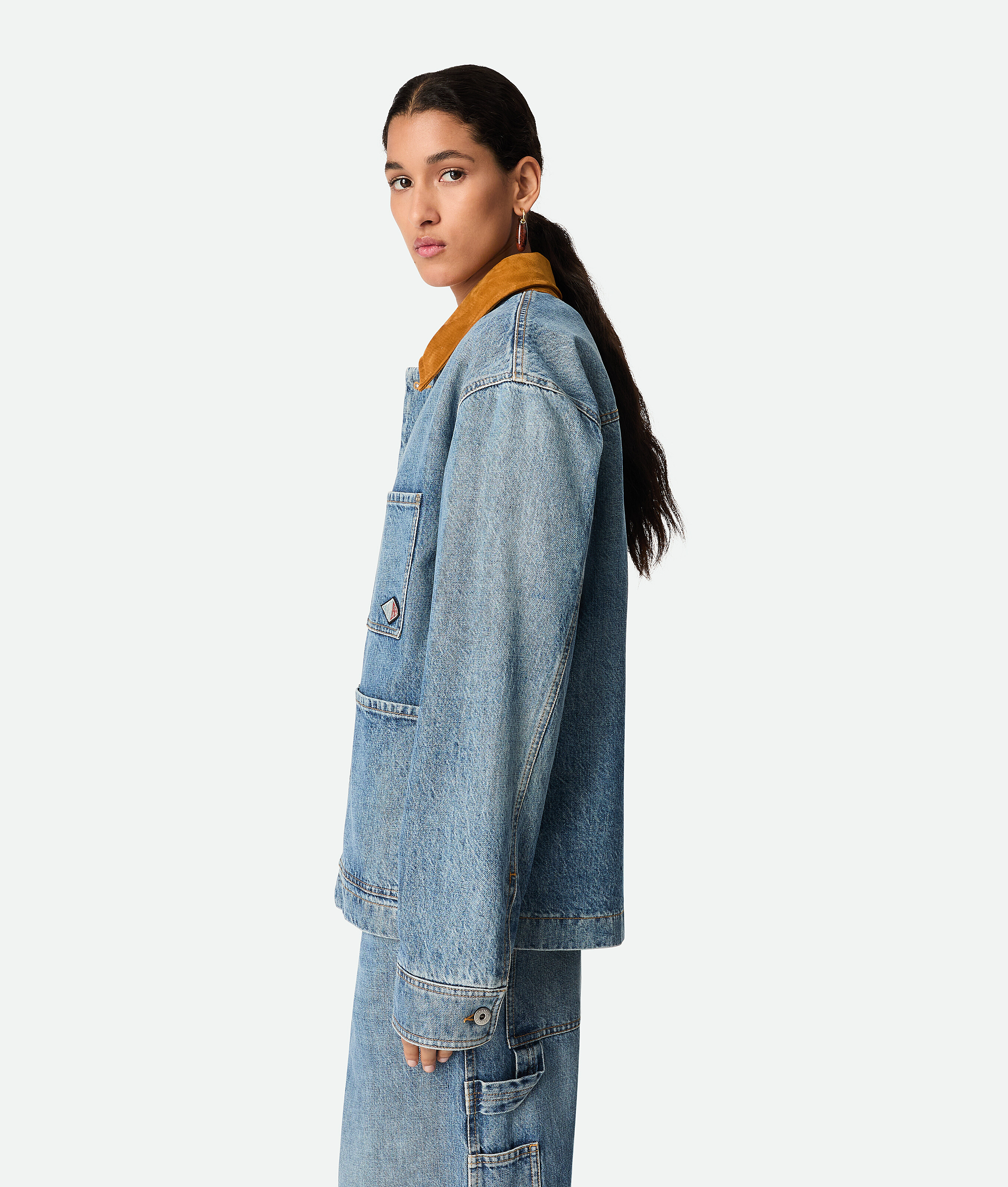 Bottega Veneta Vintage Indigo Jeansjacke In Mid Blue