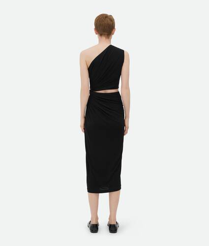 Robe en jersey de viscose et crêpe