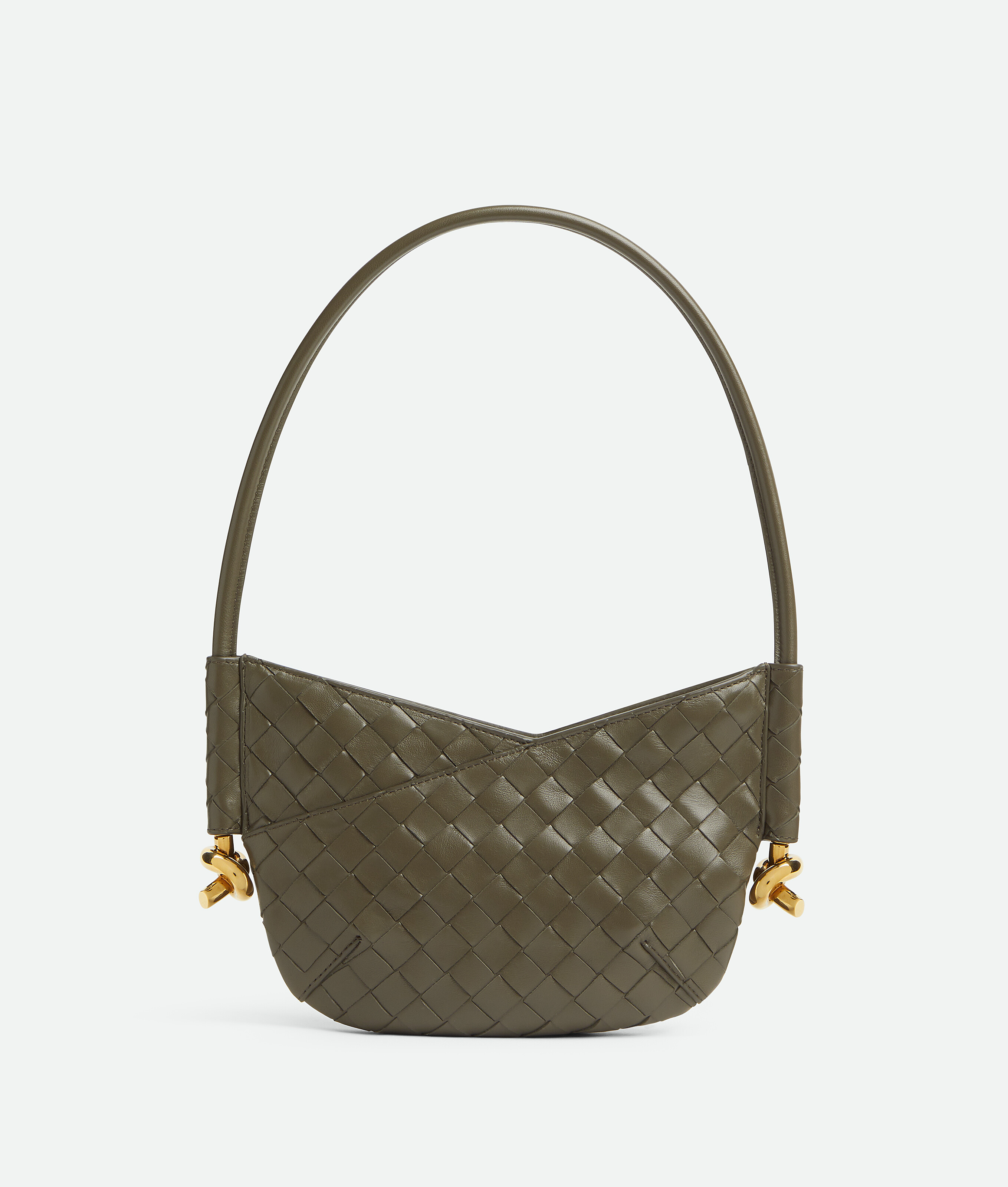 Bottega Veneta Mini Solstice Intrecciato Leather Hobo Bag