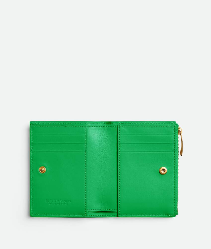 Bottega Veneta Mini Cassette Card Case With Strap | Green | OS