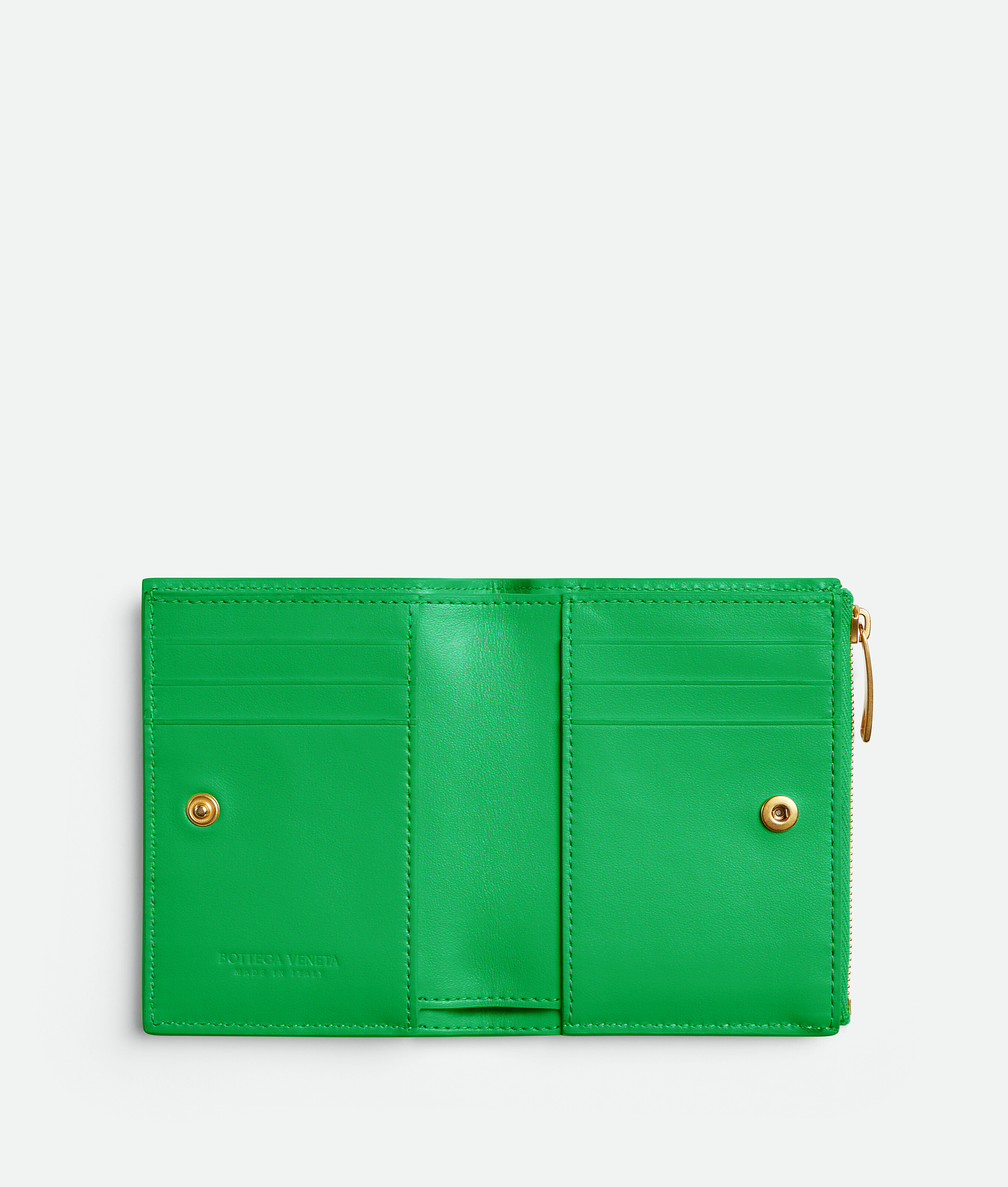 Bottega Veneta Small Cassette Bi-fold Zip Wallet In Parakeet
