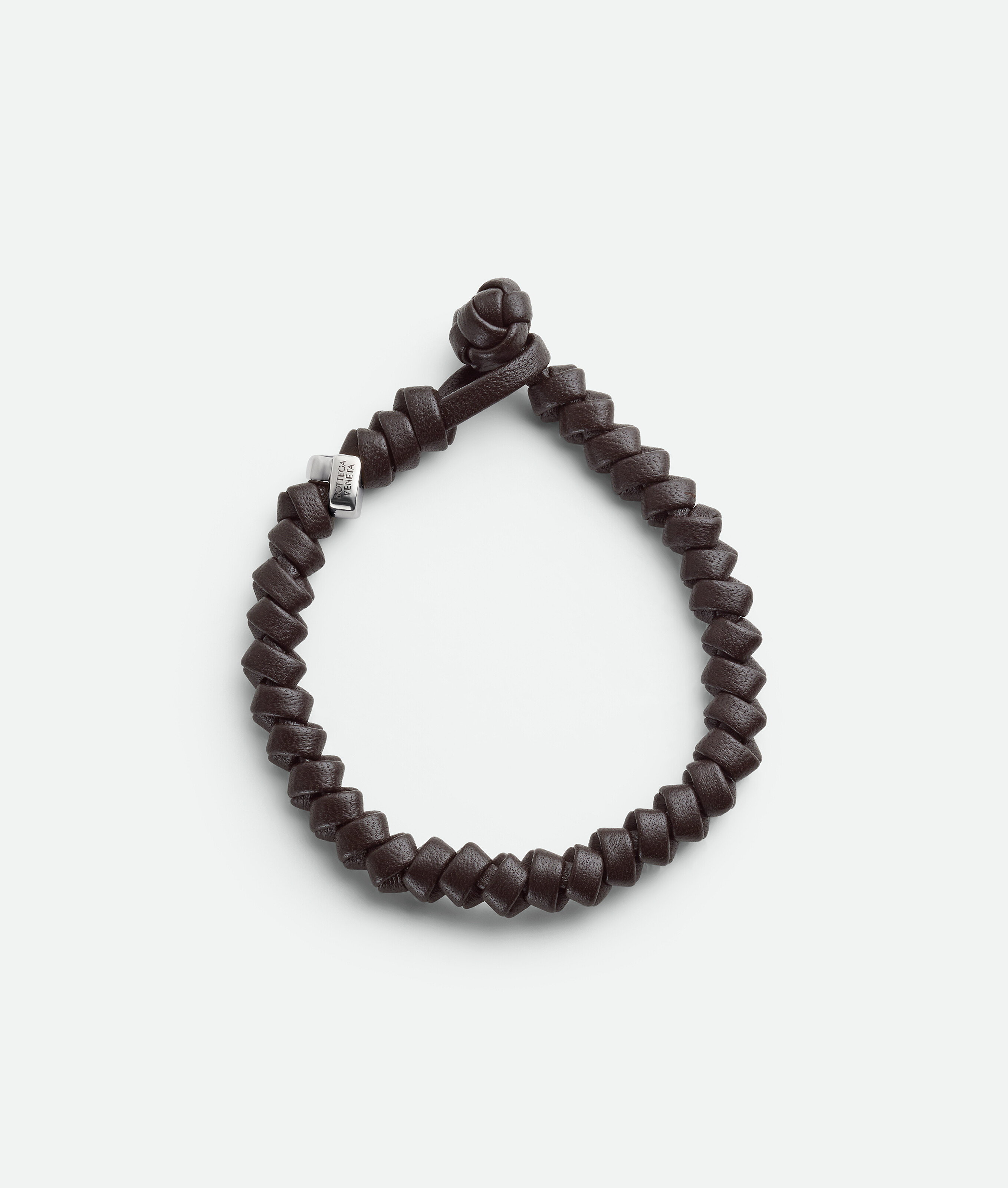 Bottega Veneta Knot Leather Bracelet - Fondant - Man - M