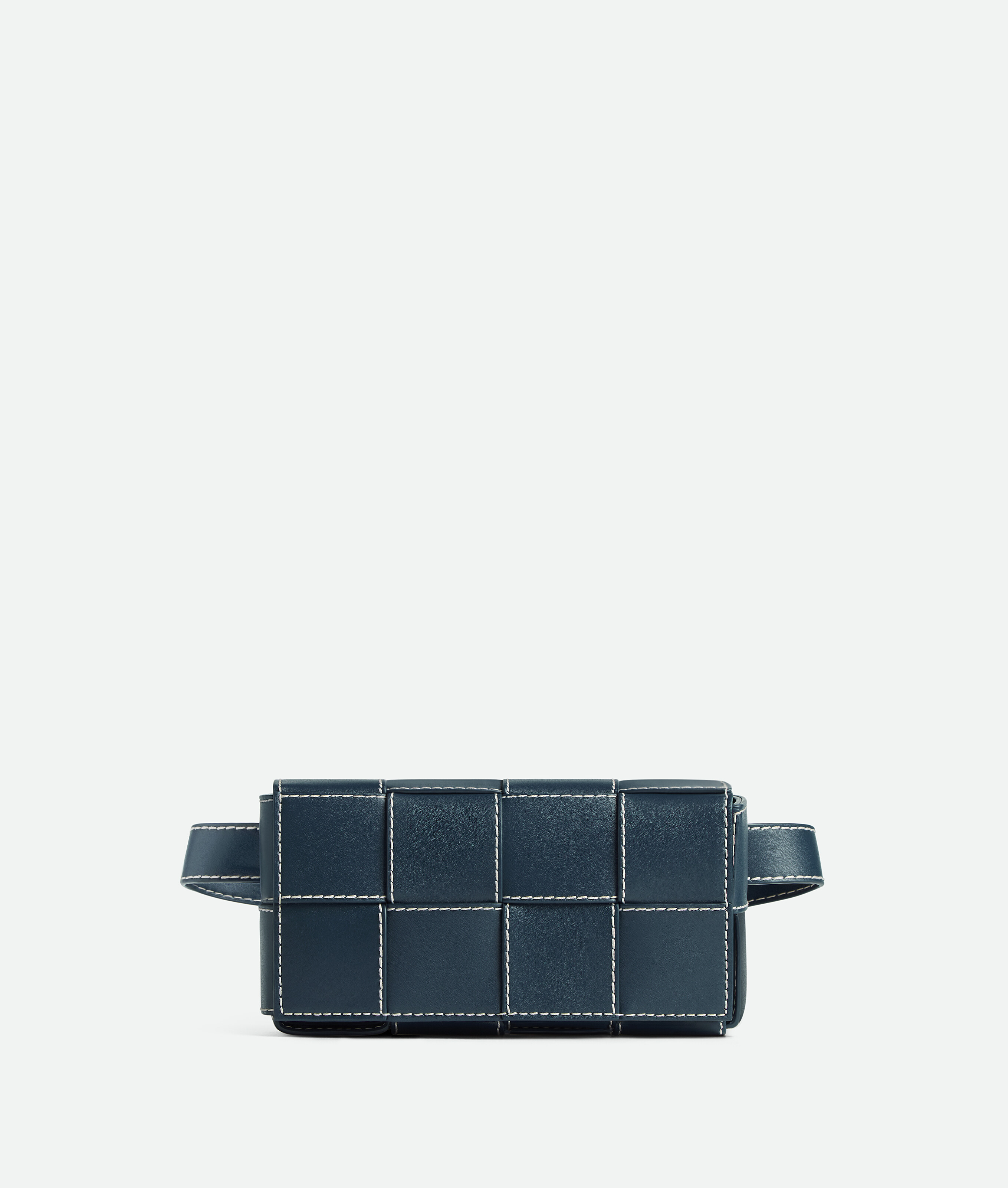 Bottega Veneta Cassette Mini Belt-bag In Deep Blue/natural
