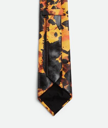 Turtle Shell Printed Leather Tie