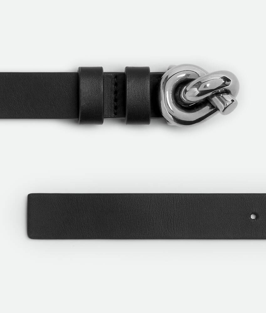 Black Knot leather cord belt, Bottega Veneta