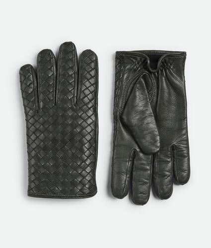 Intrecciato Leather Gloves