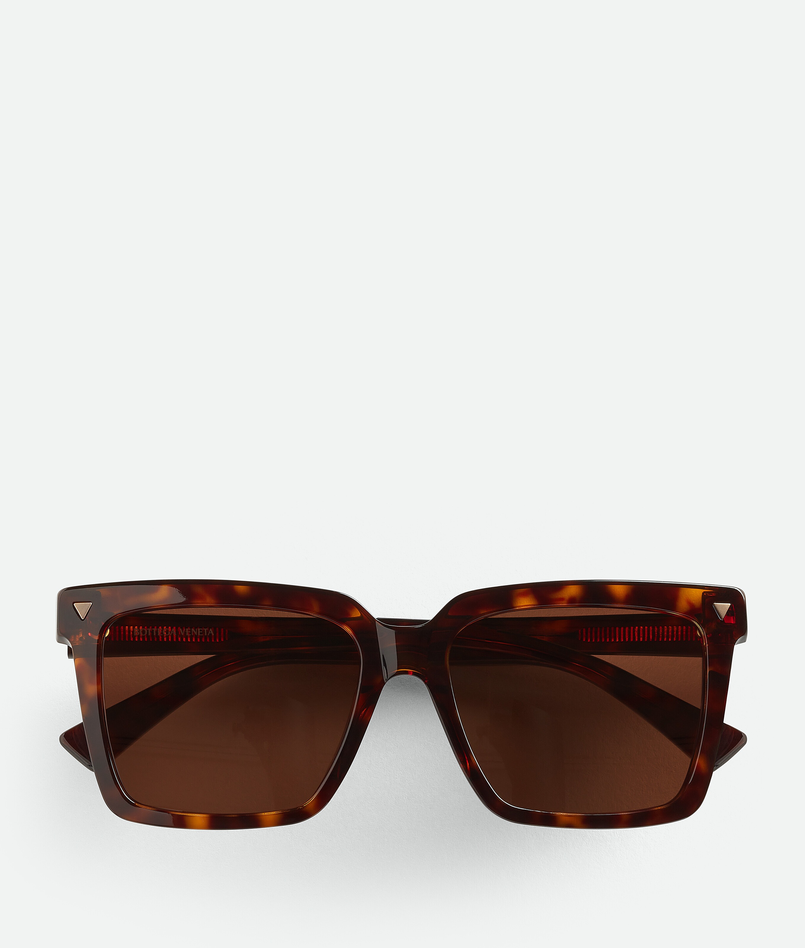 Bottega Veneta Soft Recycled Acetate Square Sunglasses In Brown