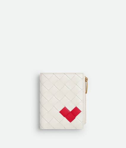 Small Intrecciato Bi-Fold Zip Wallet
