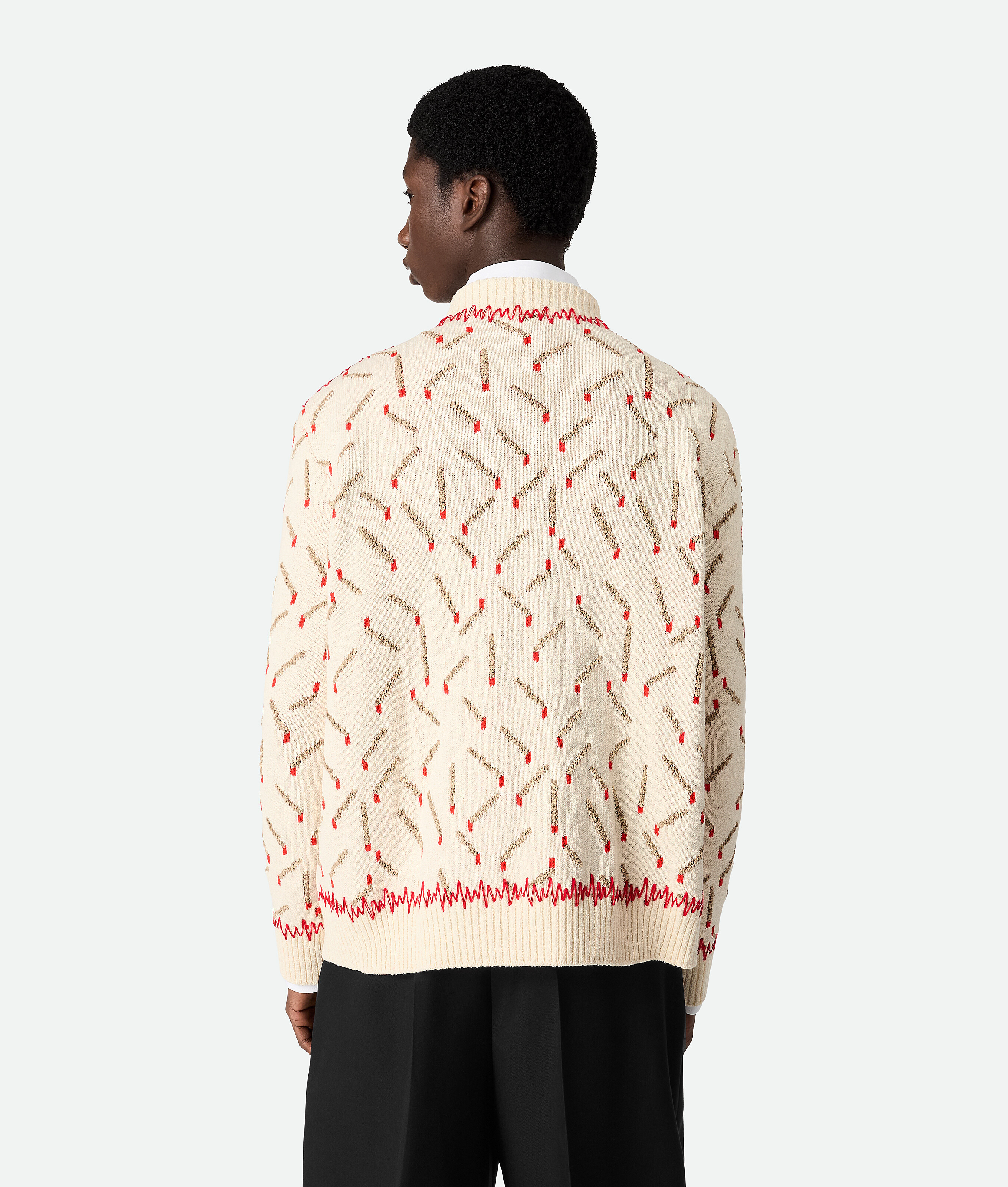 BOTTEGA VENETA COTTON JACQUARD MATCHES JUMPER