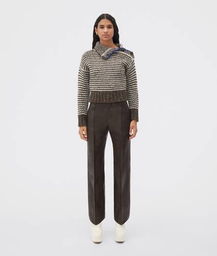 pullover aus schwerer wolle mit zickzack-motiv
