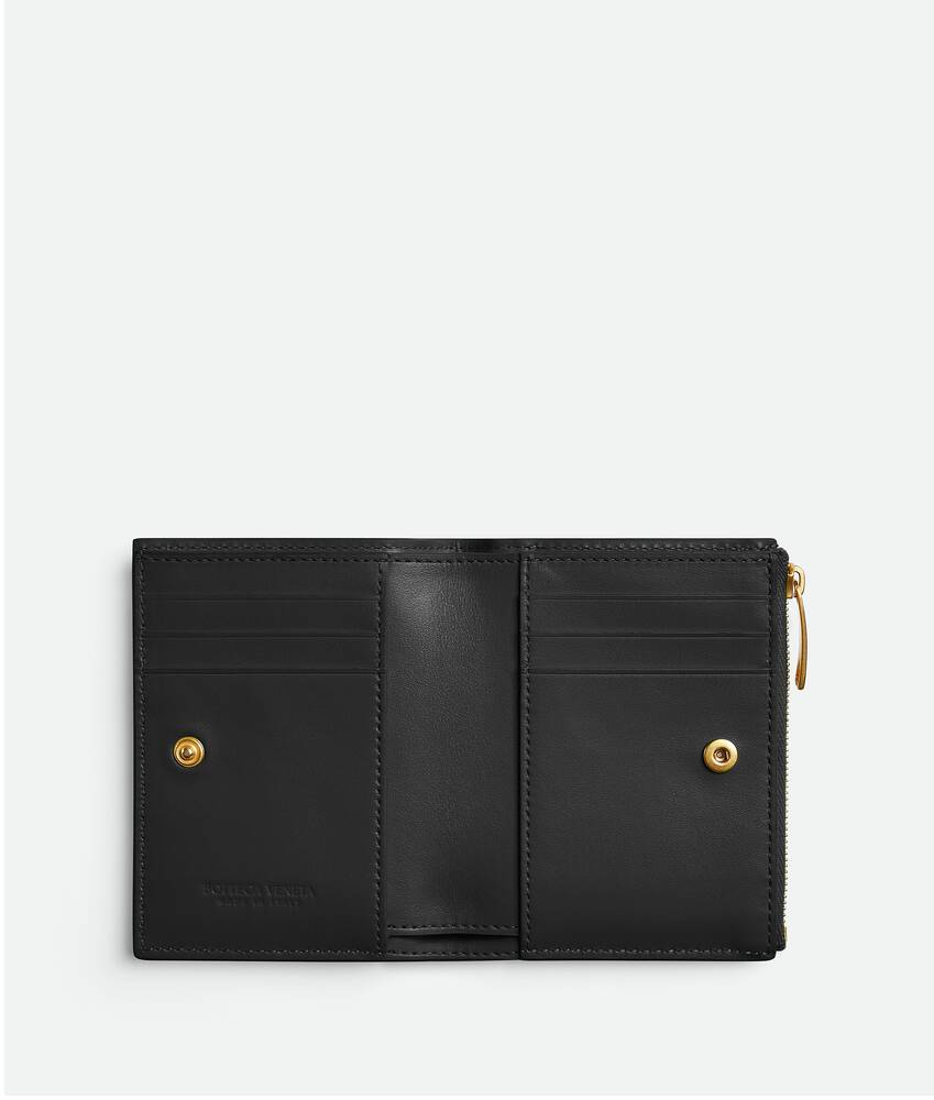 Top Zip Short Wallet - Black