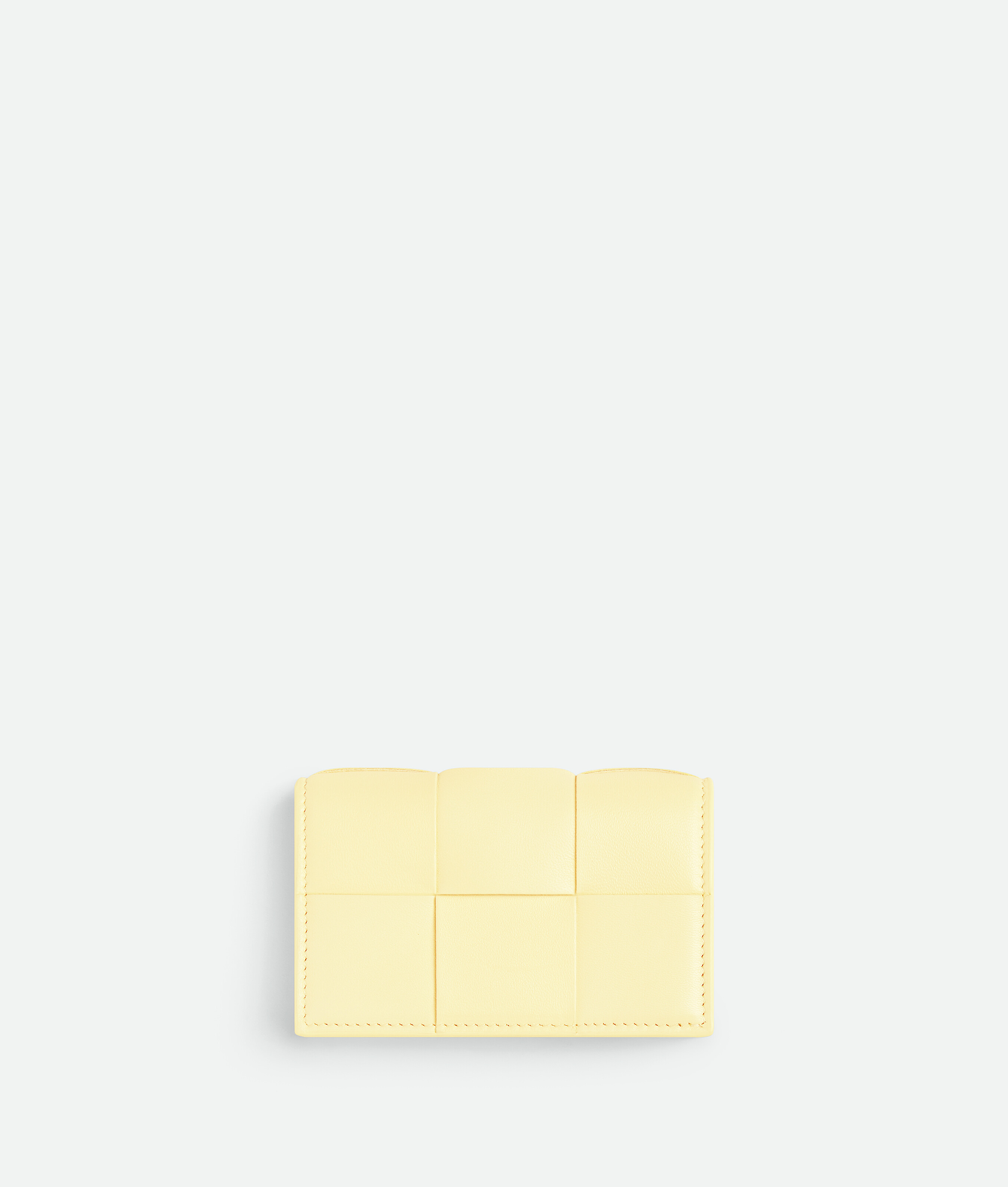 Shop Bottega Veneta Cassette Business Card Case In Yellow
