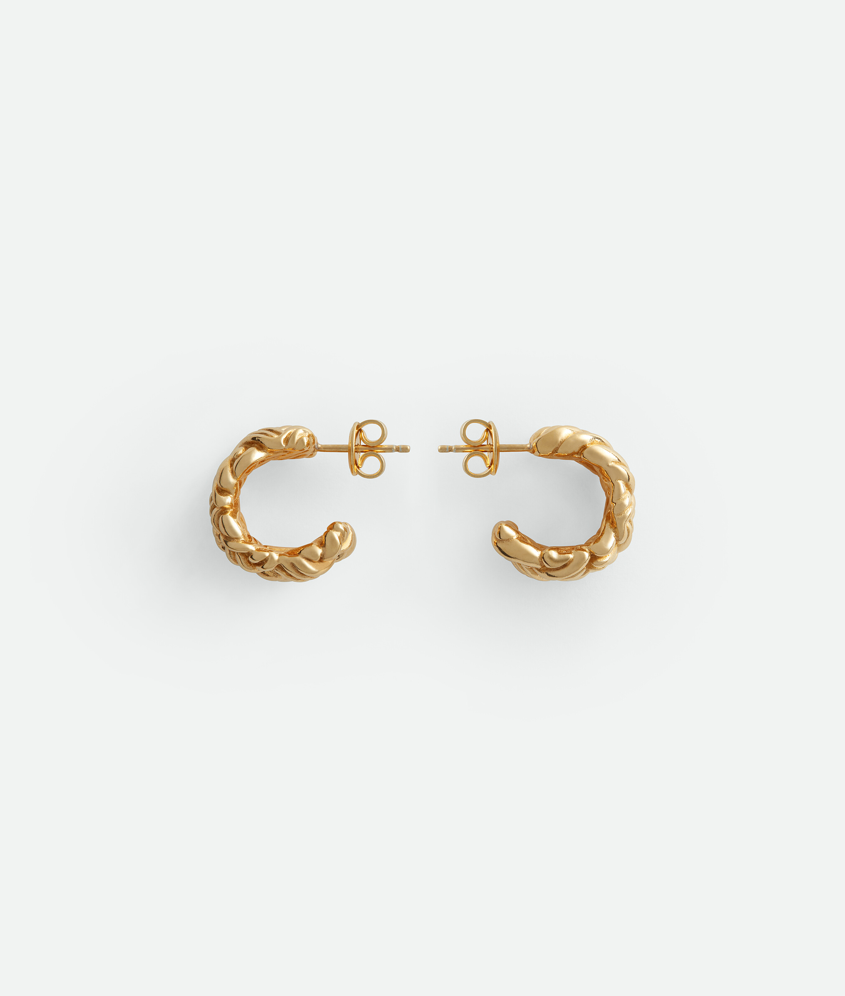 Bottega Veneta Intreccio Large Earrings In Gold