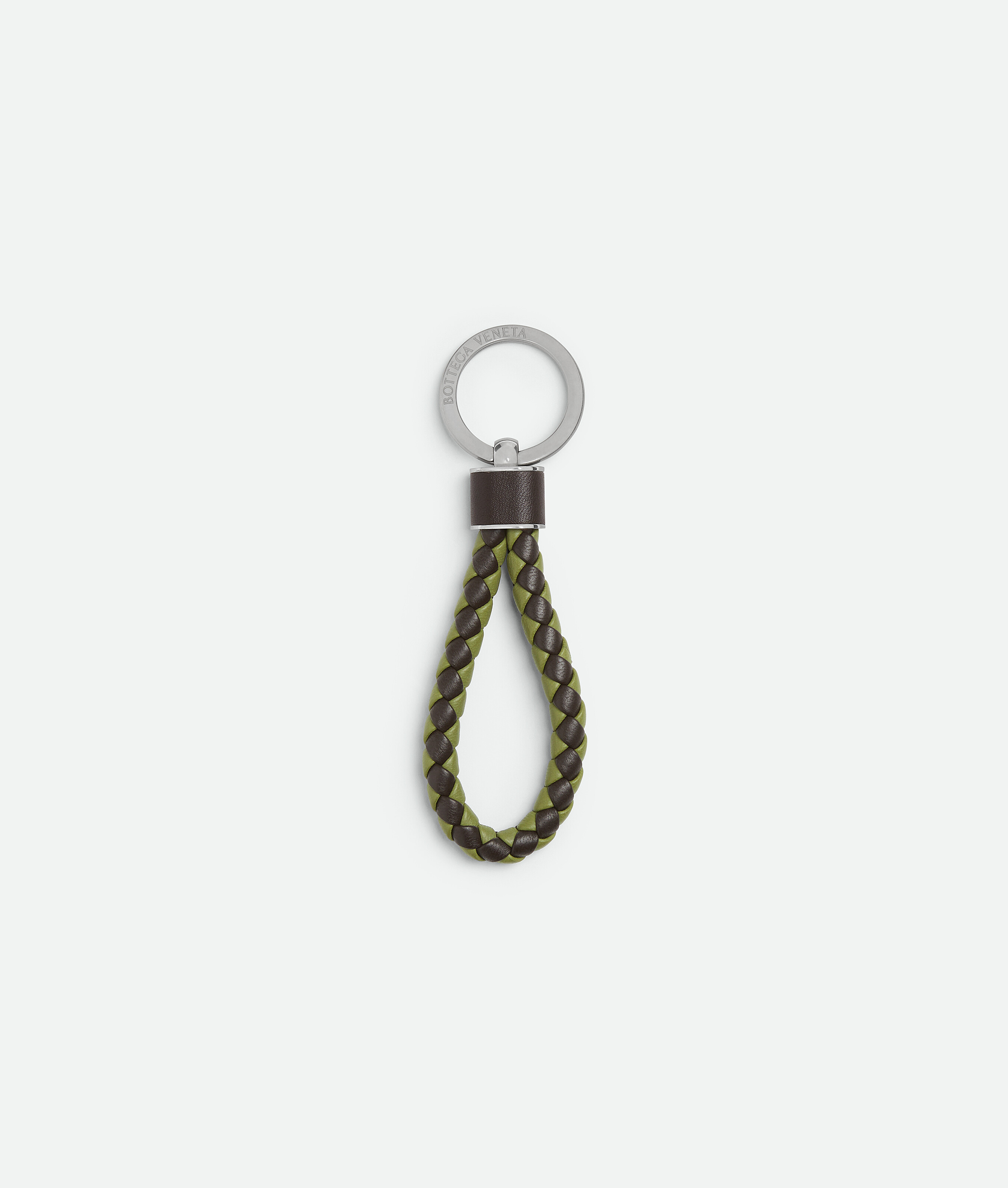 Bottega Veneta Intreccio Key Ring - Fondant/matcha - Man