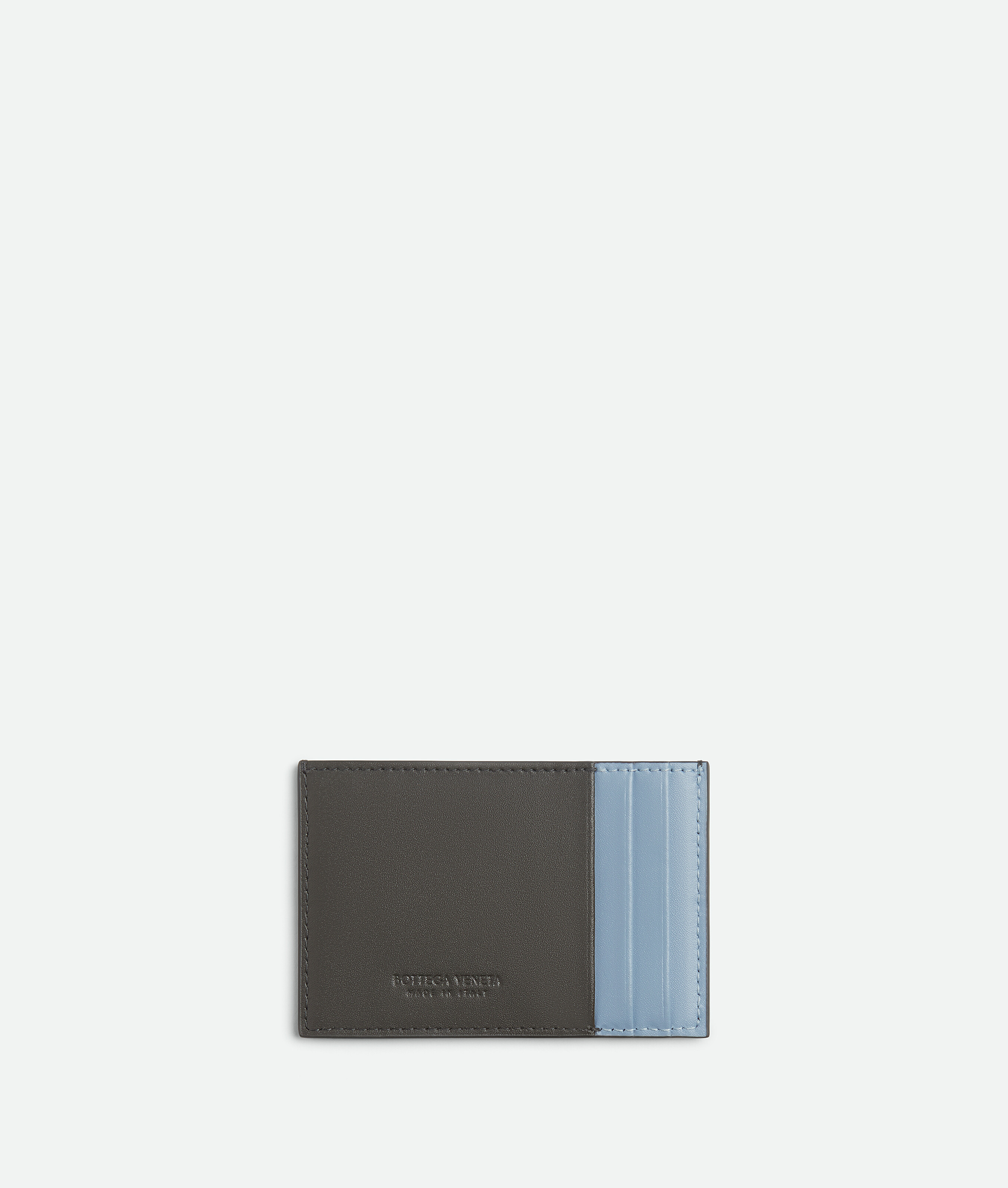 Shop Bottega Veneta Cassette Credit Card Case In Grey
