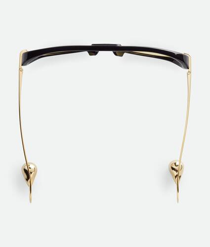 Accessories  Luxury Brand Designer Square Sunglasses Black Gold